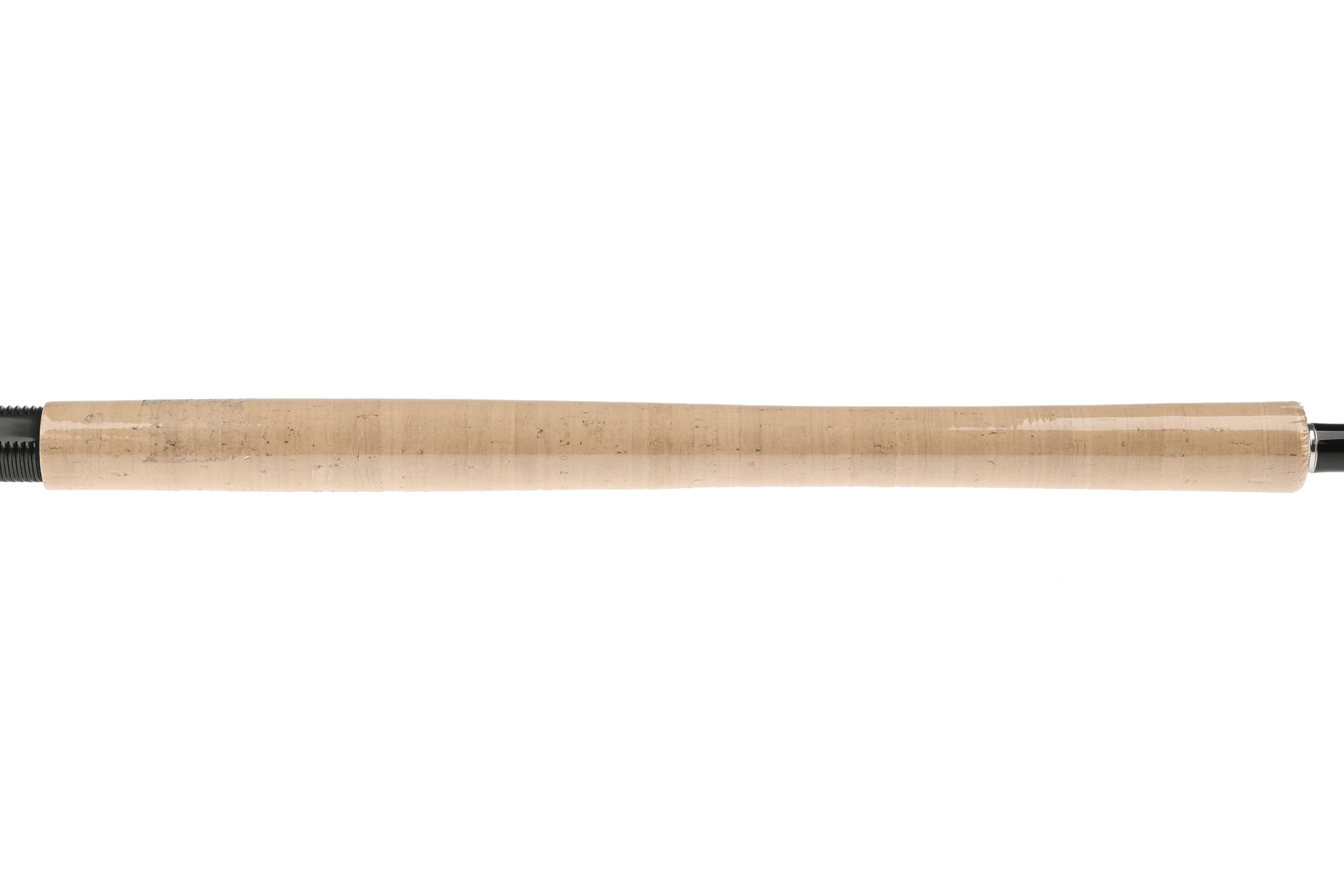 Gaelforce G+ Destination graphene spey rod cork handle with natural tan cork grip and black reel seat ends