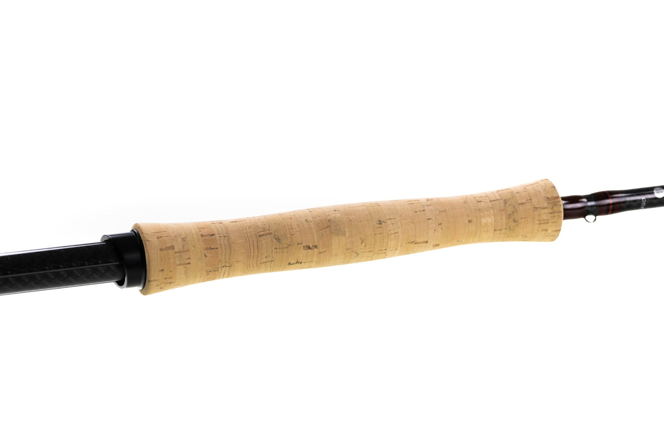 Hardy Ultralite X fly rod with light tan cork handle, ergonomic taper and black carbon reel seat