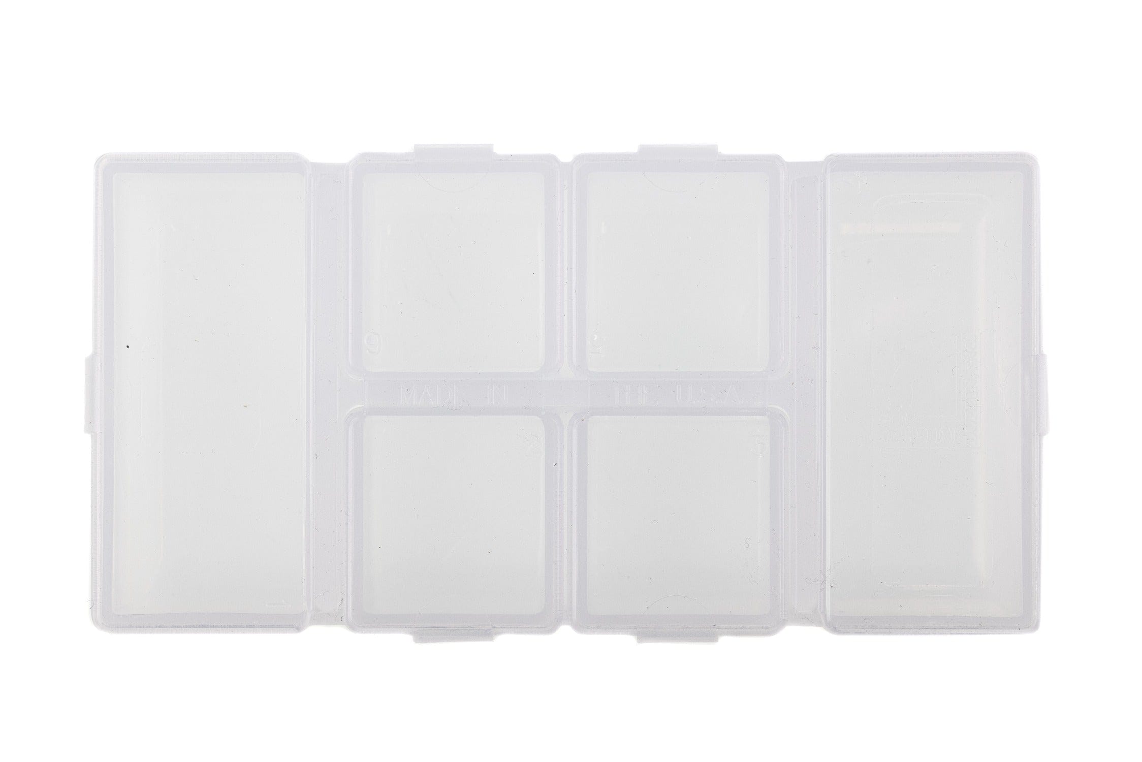 Hareline 6 Compartment Flip Cap Box (4 Small 2 Long)