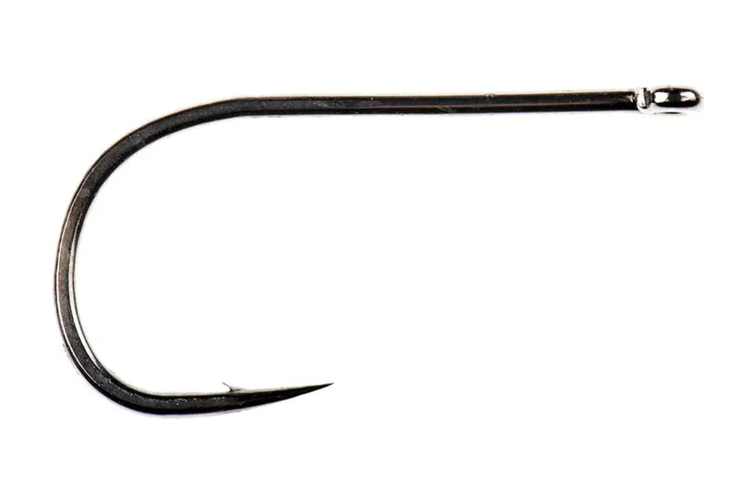 Ahrex SA290 Beast Fleye fly tying hook, black-nickel curved wide-gape shank with needle point and straight eye