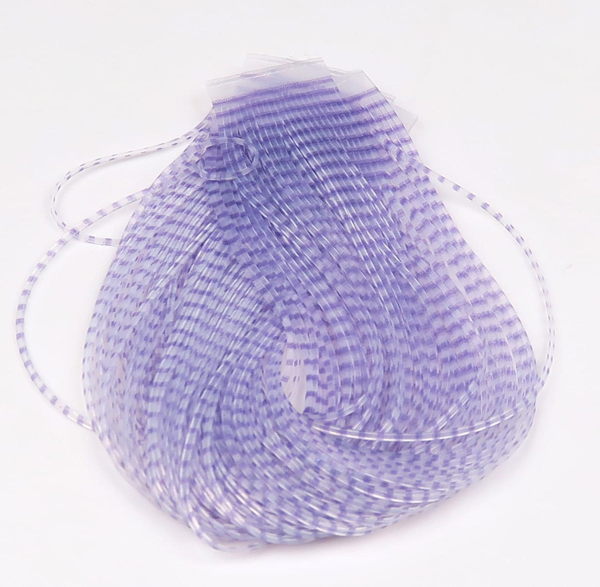 Lavender translucent barred crusher legs, thin striped synthetic strips for fly tying lures