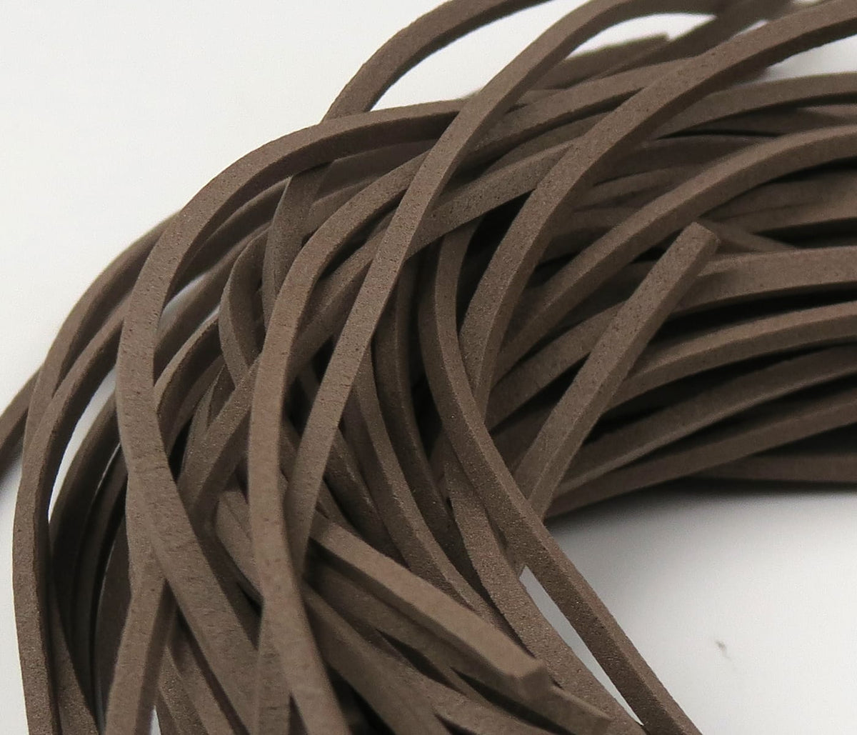 Brown Chicone fettuccine foam strips, narrow flat matte foam for fly tying