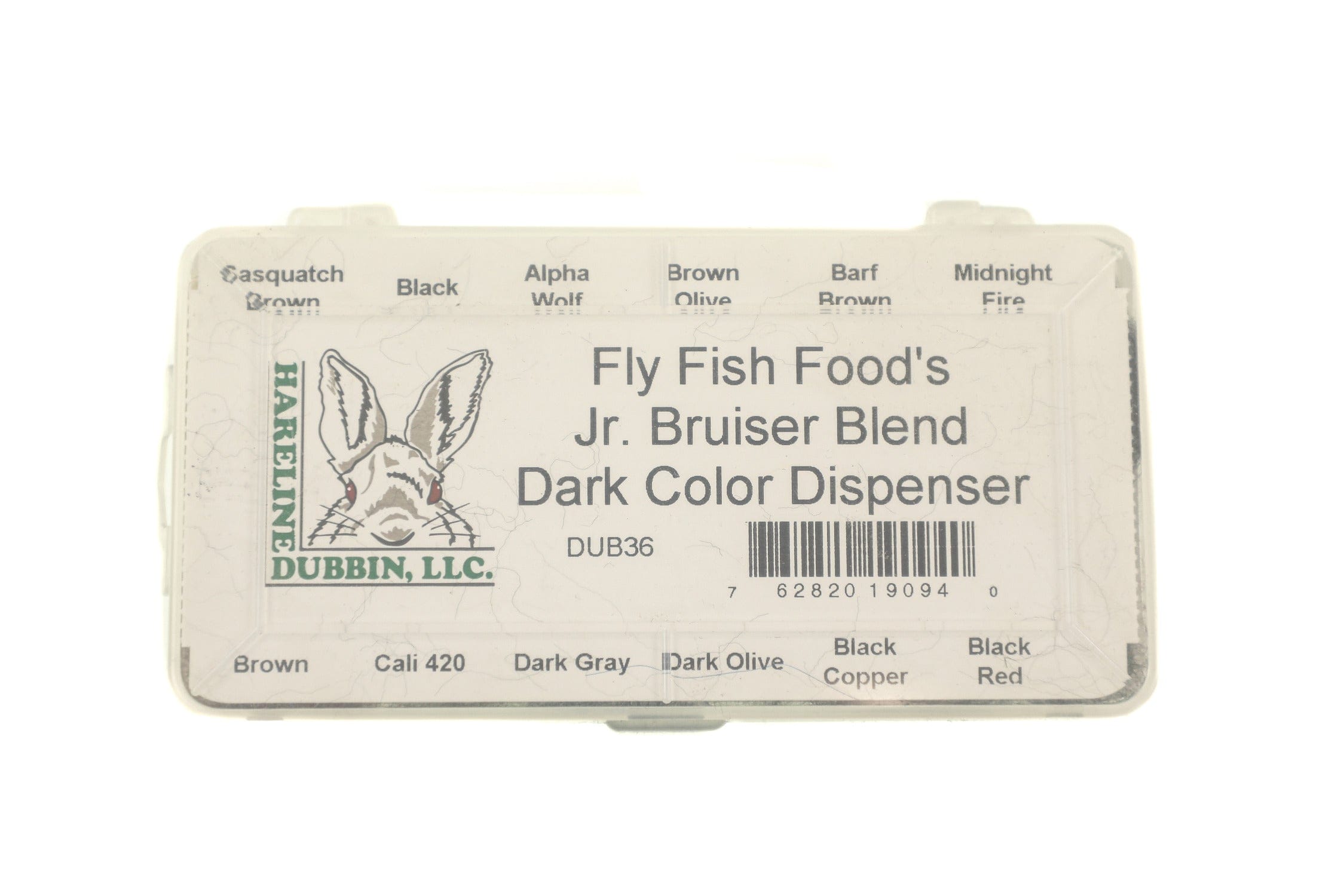 Fly Fish Food's Jr. Bruiser Blend Dubbing Dark - Multi Color Assortment w/ Dispenser
