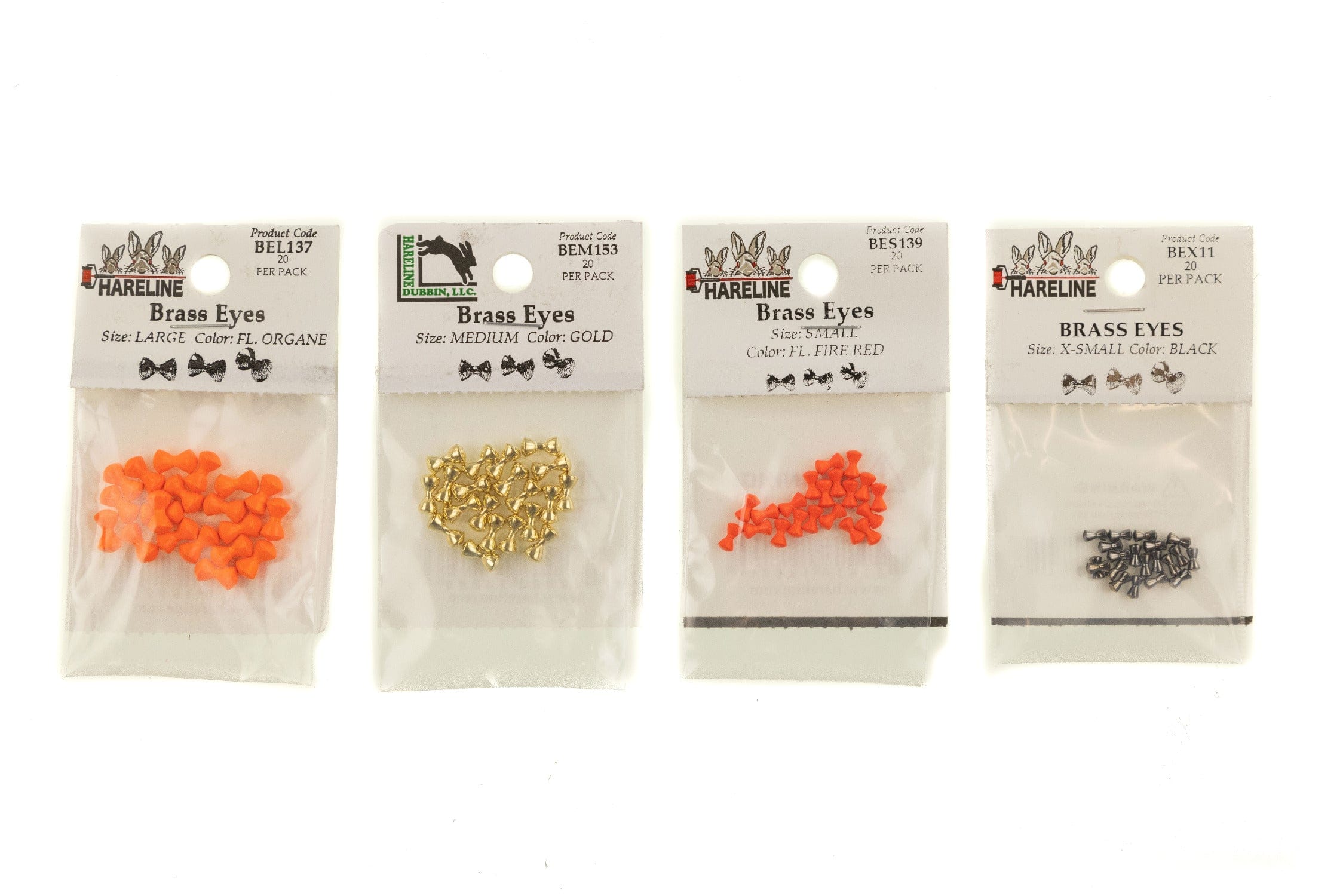 Hareline Brass Dumbbell Eyes