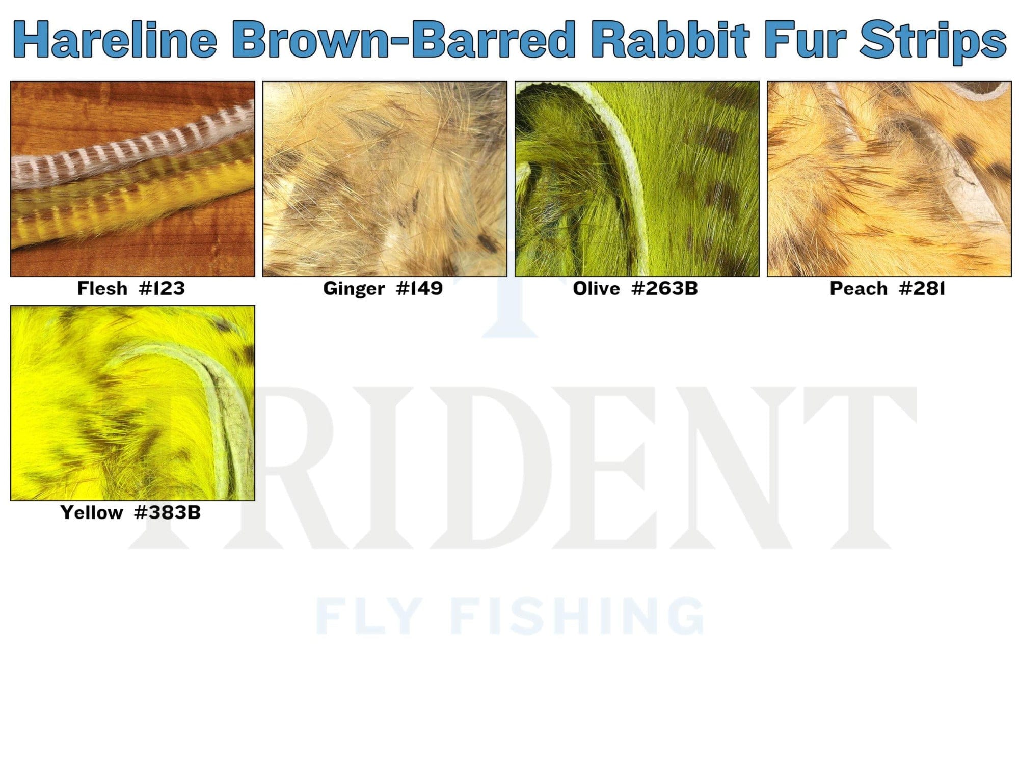 Hareline Brown Barred Magnum Rabbit Fur Strips