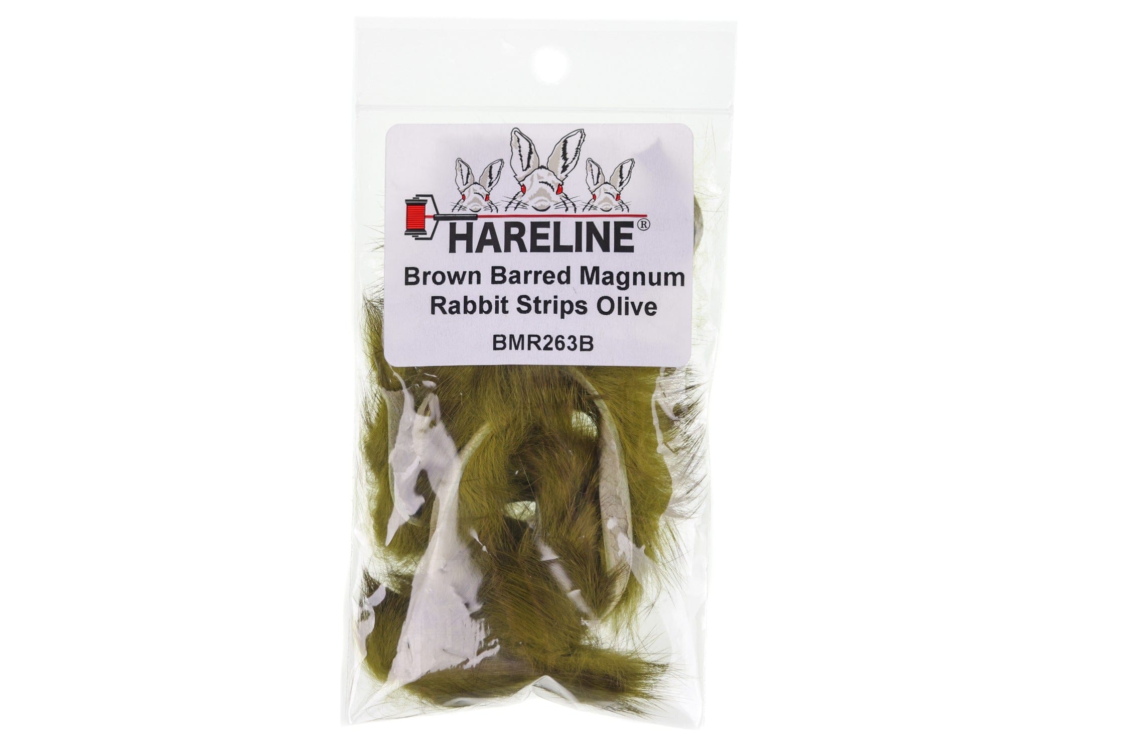 Hareline Brown Barred Magnum Rabbit Fur Strips