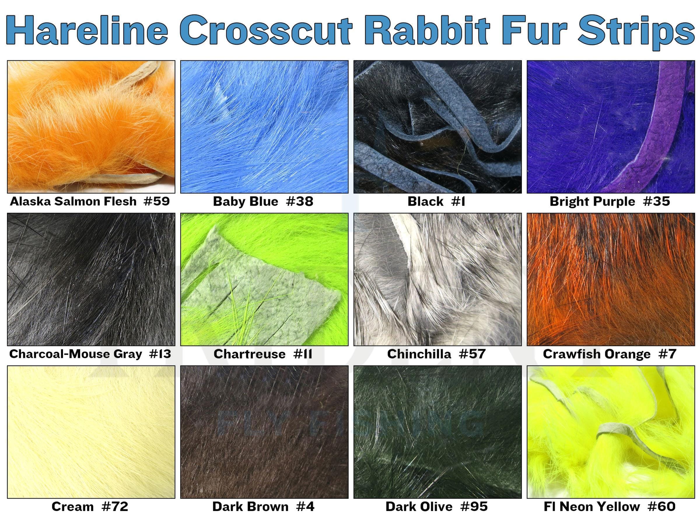 Hareline Crosscut Rabbit Fur Strips