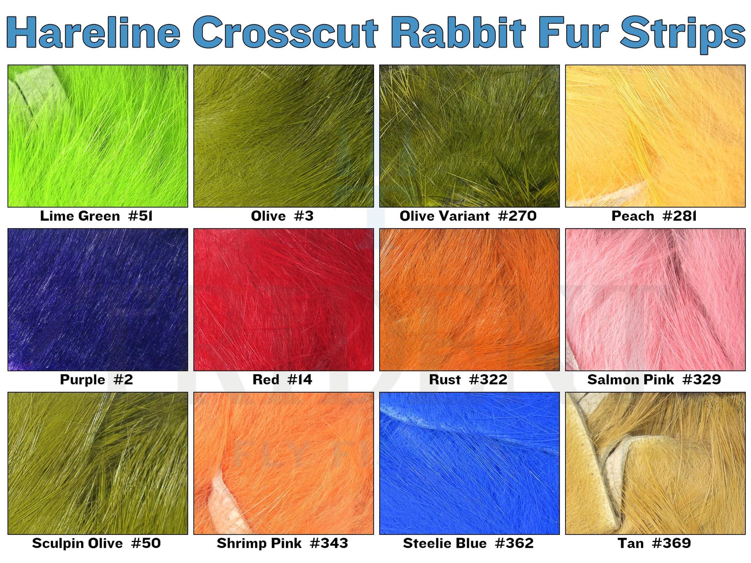 Hareline Crosscut Rabbit Fur Strips