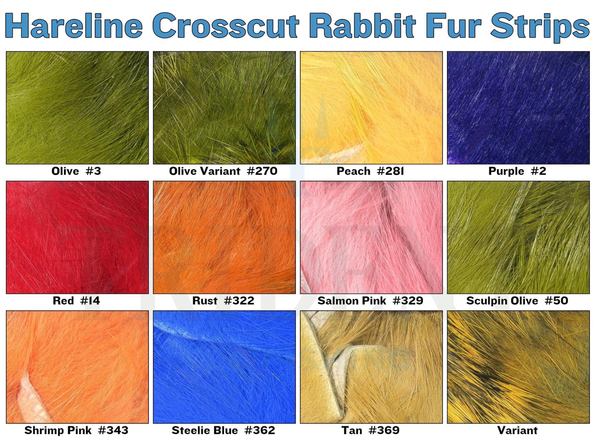 Hareline Crosscut Rabbit Hide Strips