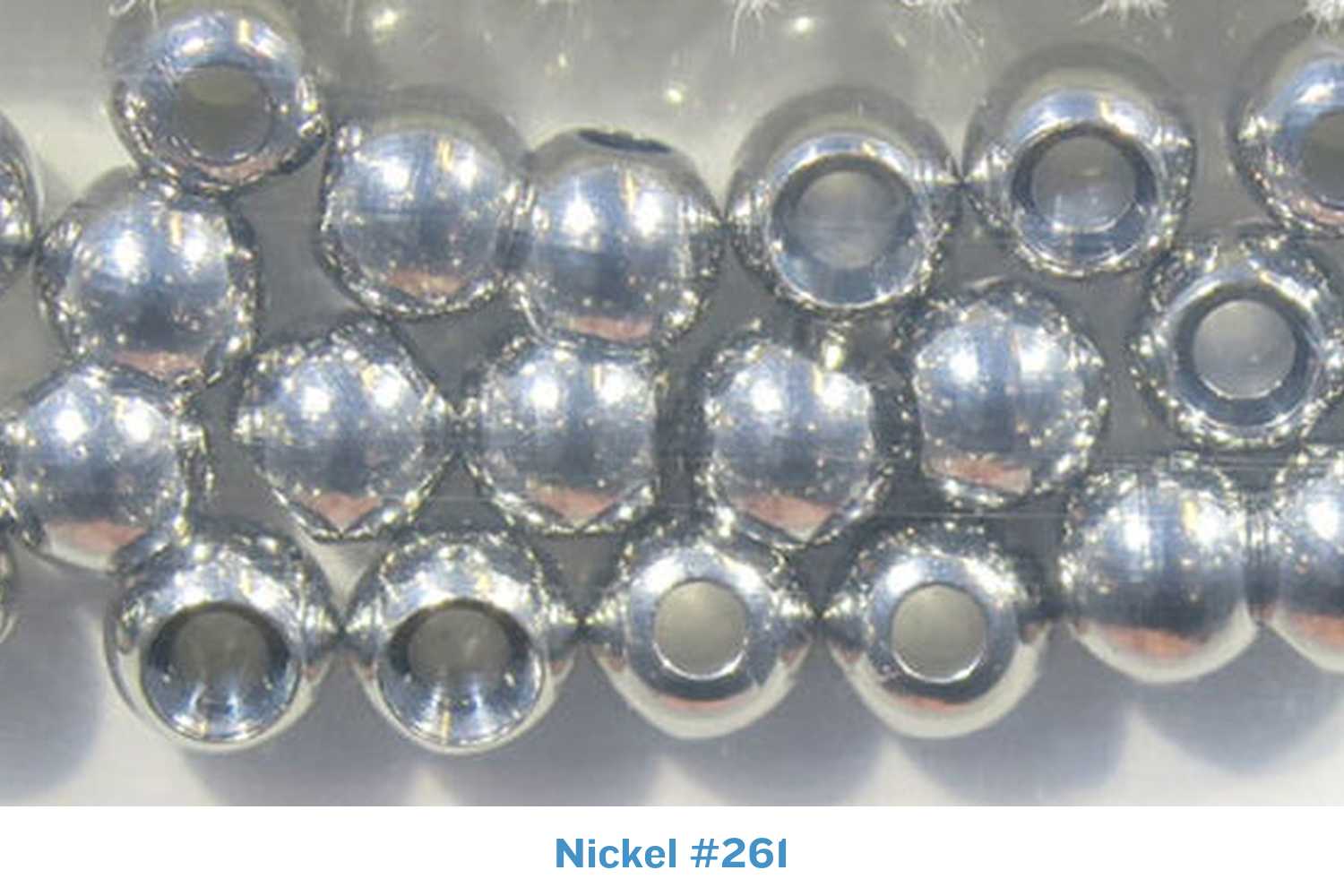 Shiny nickel-plated Cyclops bead eyes, hollow round silver fly tying beads with center hole