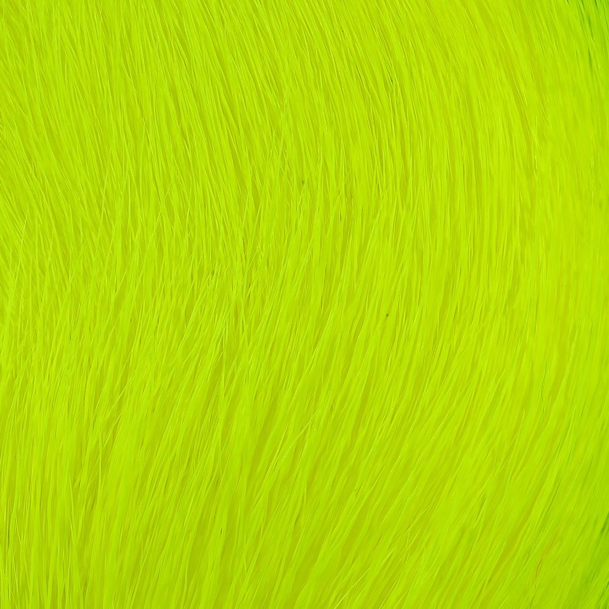 Bright chartreuse deer belly hair, long fine glossy fibers for fly tying