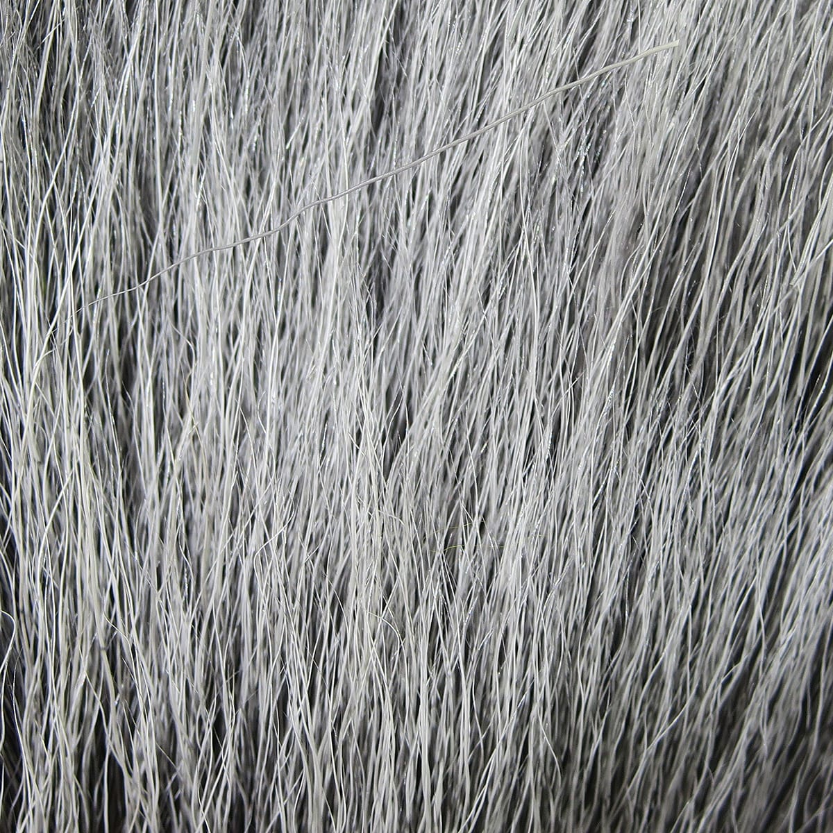 Hareline dyed silver deer belly hair for fly tying, long fine silky fibers