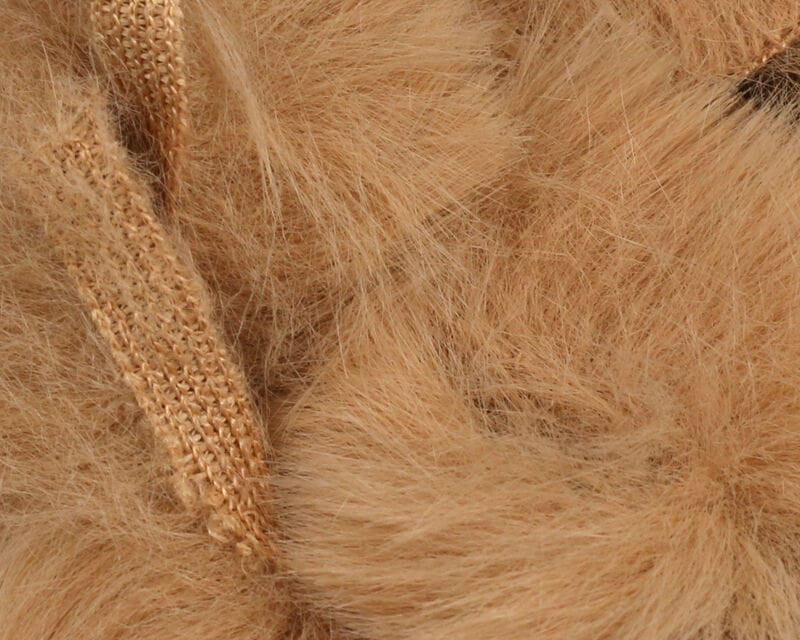 Hareline tan bunny strips with soft fluffy rabbit fur fibers and woven backing for craft use