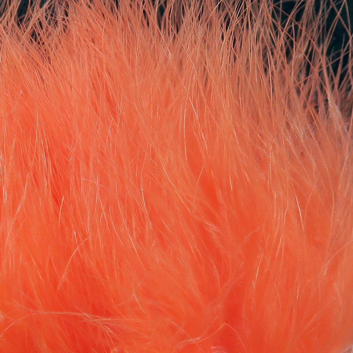 Bright coral orange marabou feathers, soft fluffy wisps ideal for fly tying and lure bodies