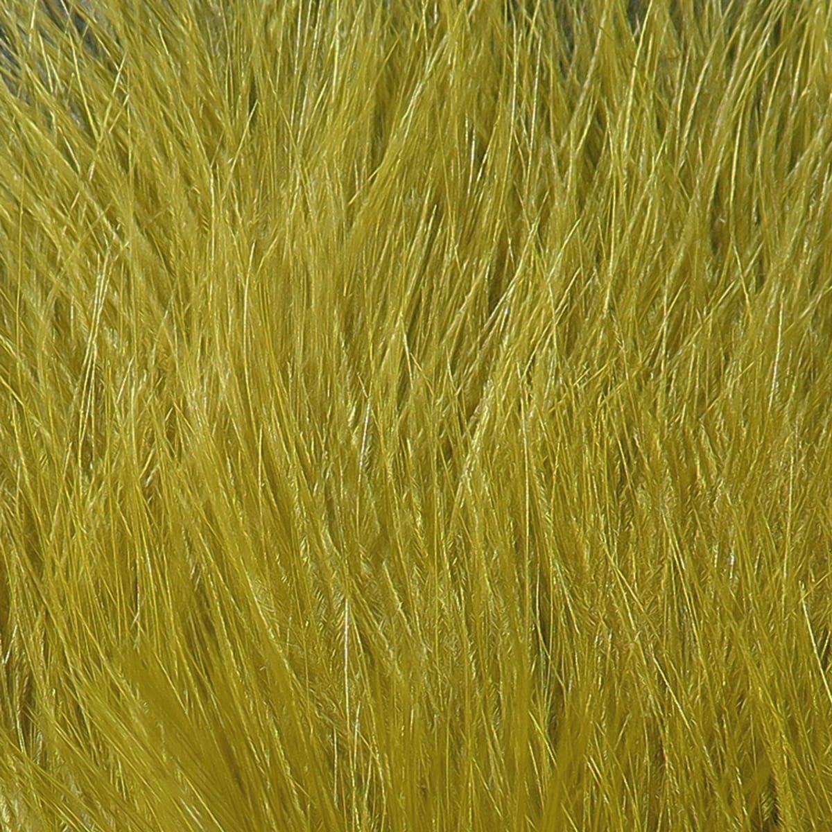 Olive chartreuse Hareline Extra Select marabou feathers, soft fluffy long fibers with slight sheen for fly tying