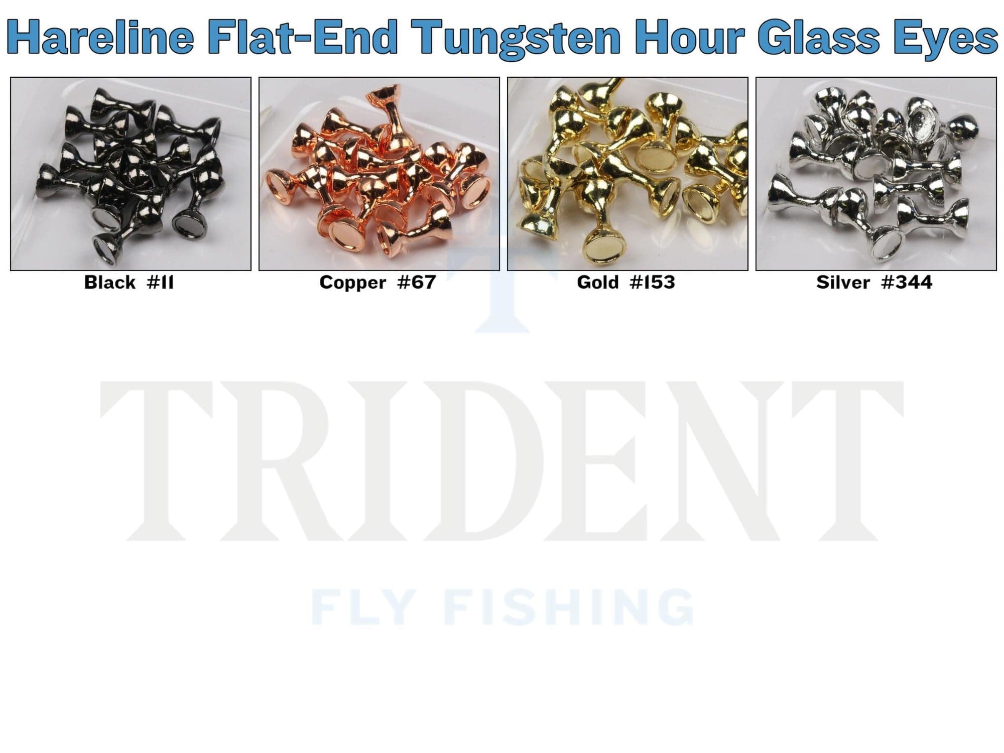 Hareline Flat-End Tungsten Hour Glass Eyes