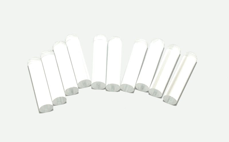 Hareline Foamanizer rods 10-pack translucent clear plastic cylinders, smooth hollow rods for fly tying