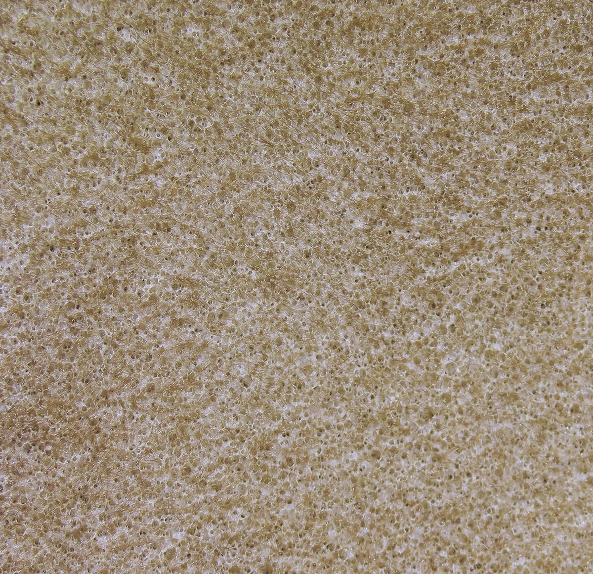 Tan porous foam with short furry fibers, textured synthetic Hareline Furry Foam for fly tying and foam flies