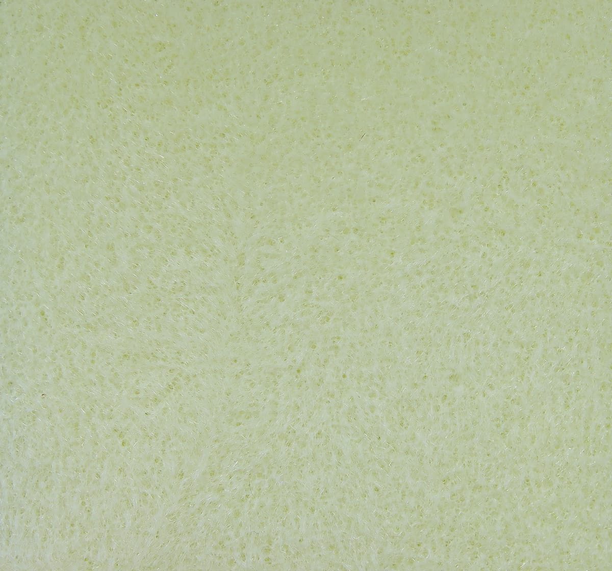 Pale chartreuse furry foam sheet with short synthetic hairs, textured fly tying foam for lures