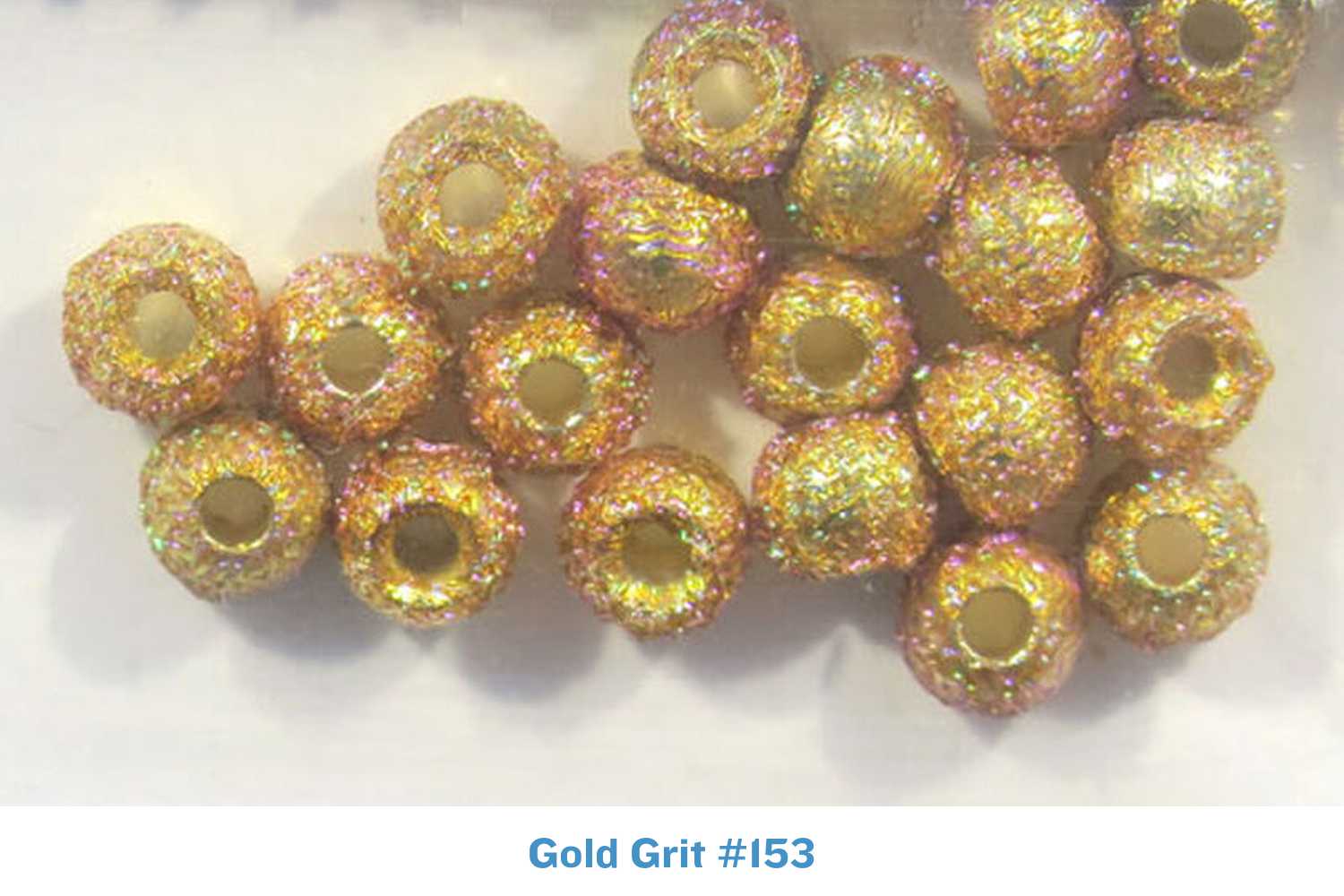 Hareline Gritty Brass Beads