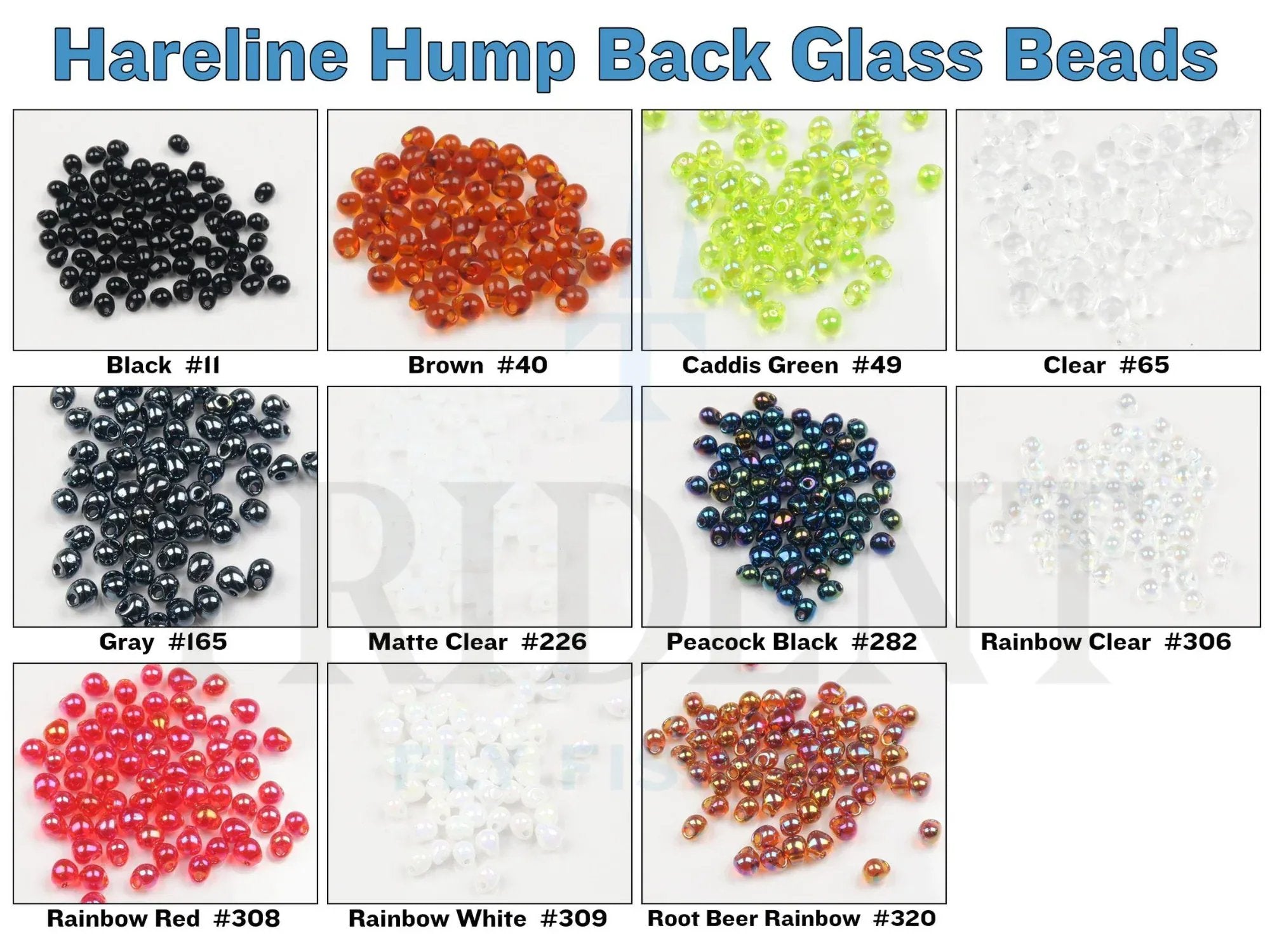 Hareline Hump Back Glass Beads