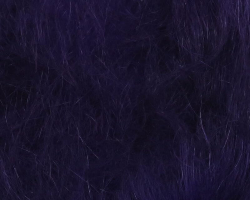 Deep purple Icelandic sheep hair fiber for fly tying, long wispy natural-looking strands