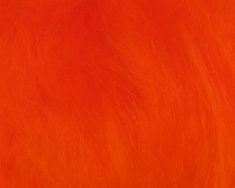 Bright fluorescent orange Hareline Icelandic sheep hair, long fluffy fibers and soft guard hairs for fly tying