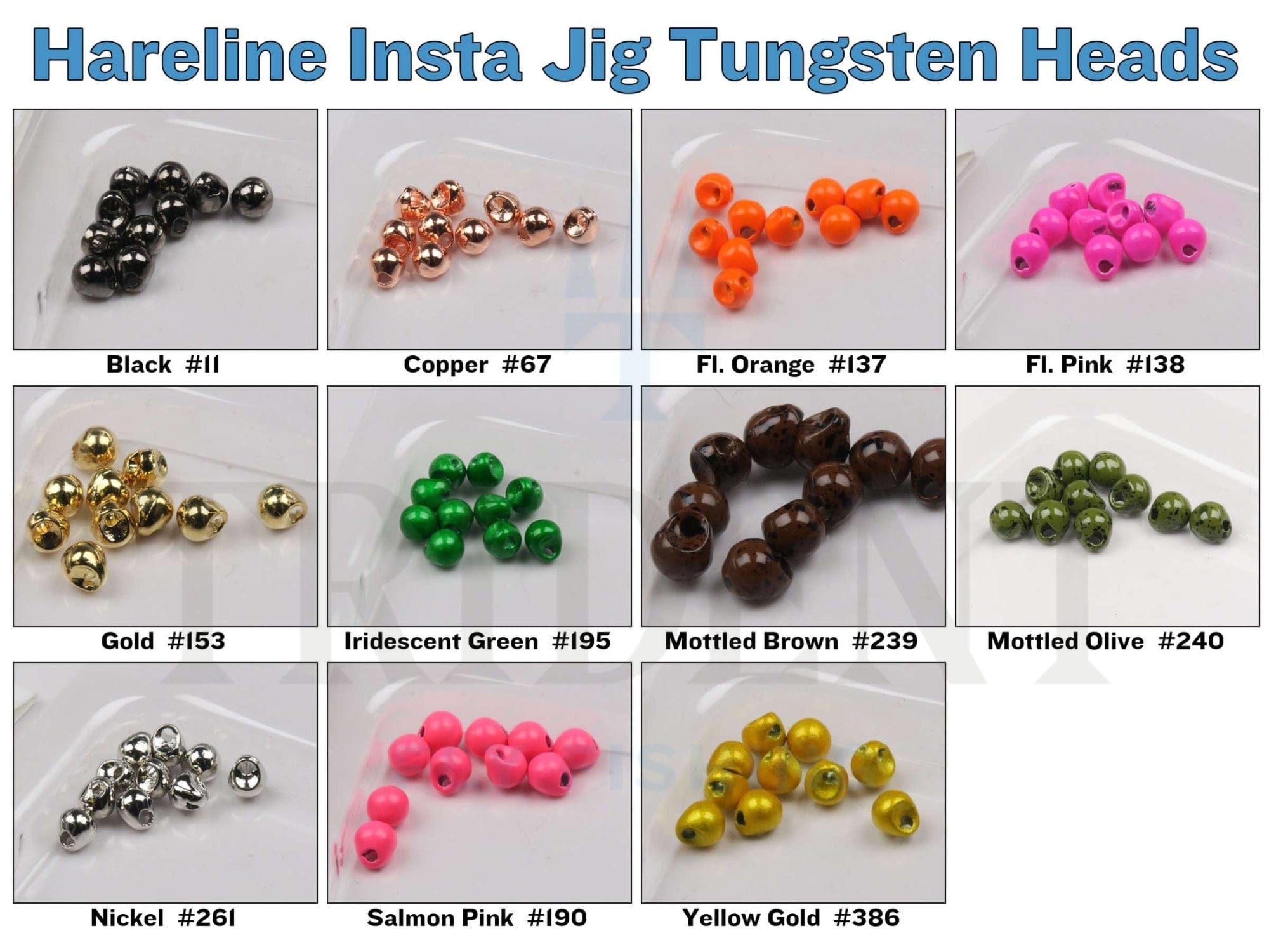 Hareline Insta Jig Tungsten Heads