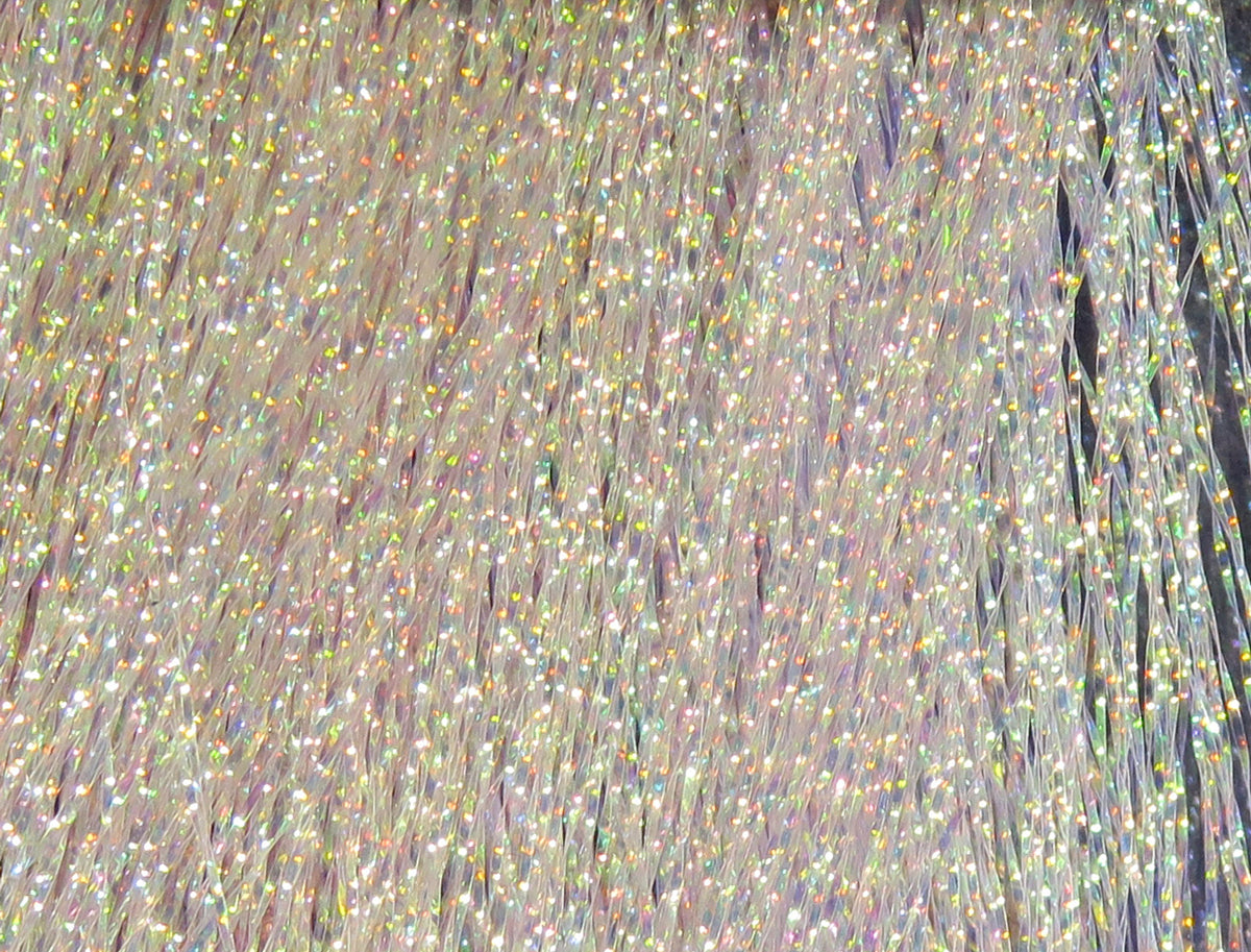 Hareline Krystal Flash iridescent pearl synthetic fibers with holographic sparkle for fly tying