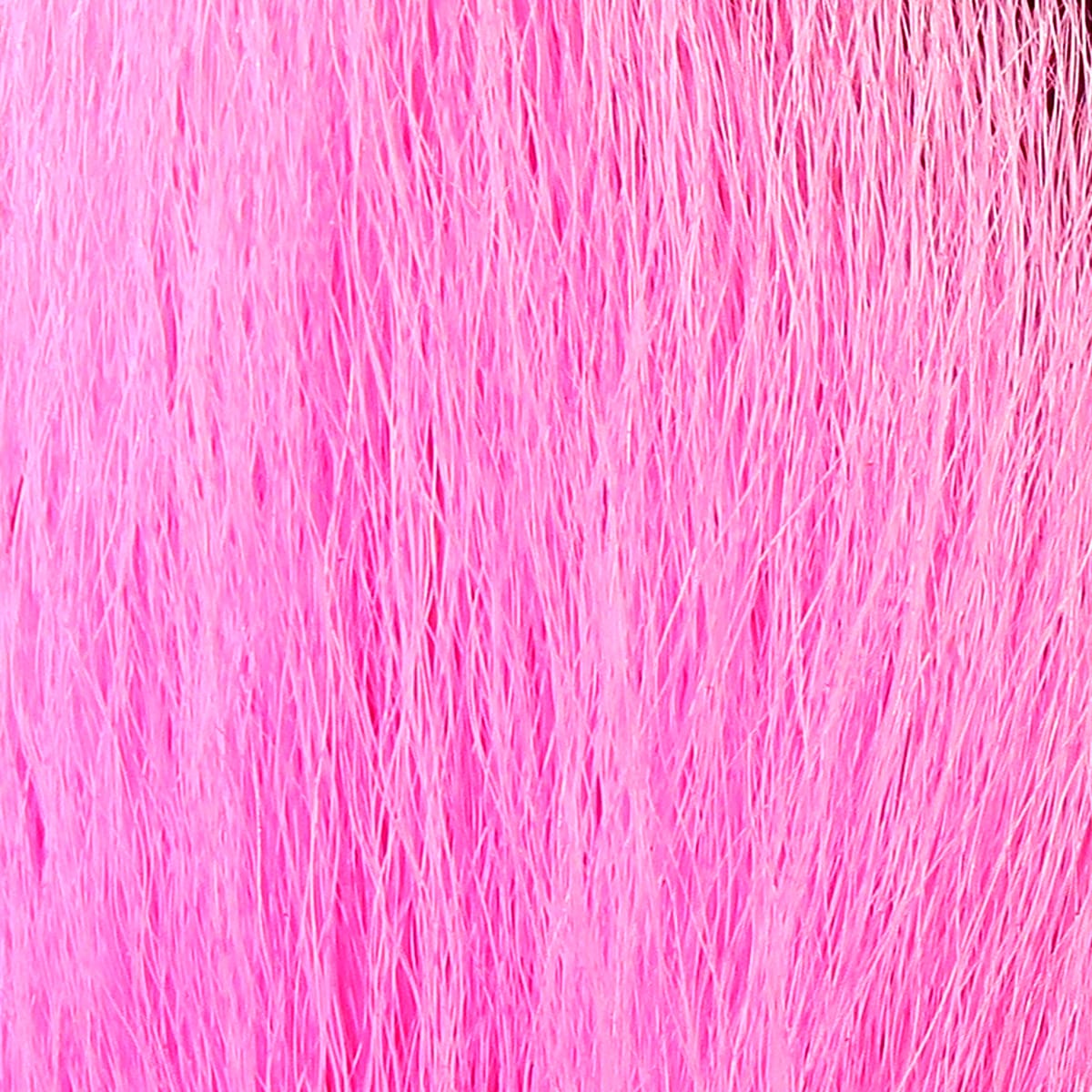 Hareline Large Northern bucktail fly tying hair in bright hot pink, long coarse tail fur with fine strand texture