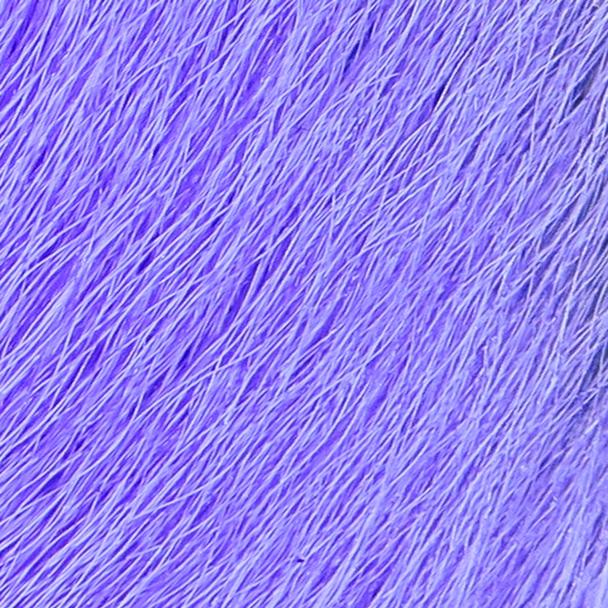 Hareline large northern bucktail hair, vivid purple dyed fur with long wispy strands for fly tying