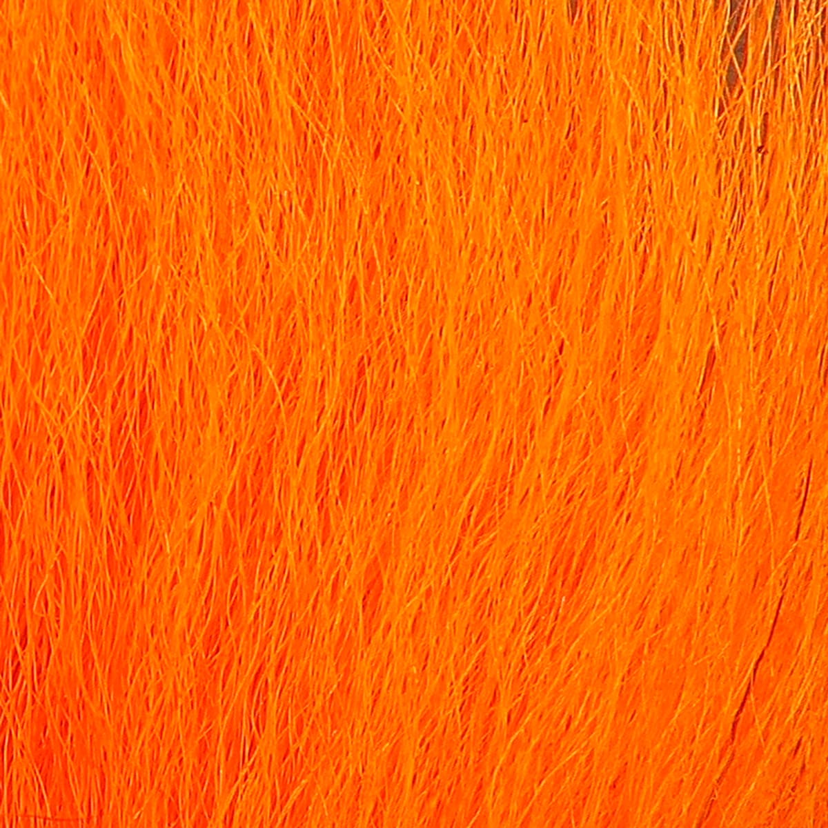 Bright orange Hareline Large Northern bucktail hair, long coarse fur fibers for fly tying streamers