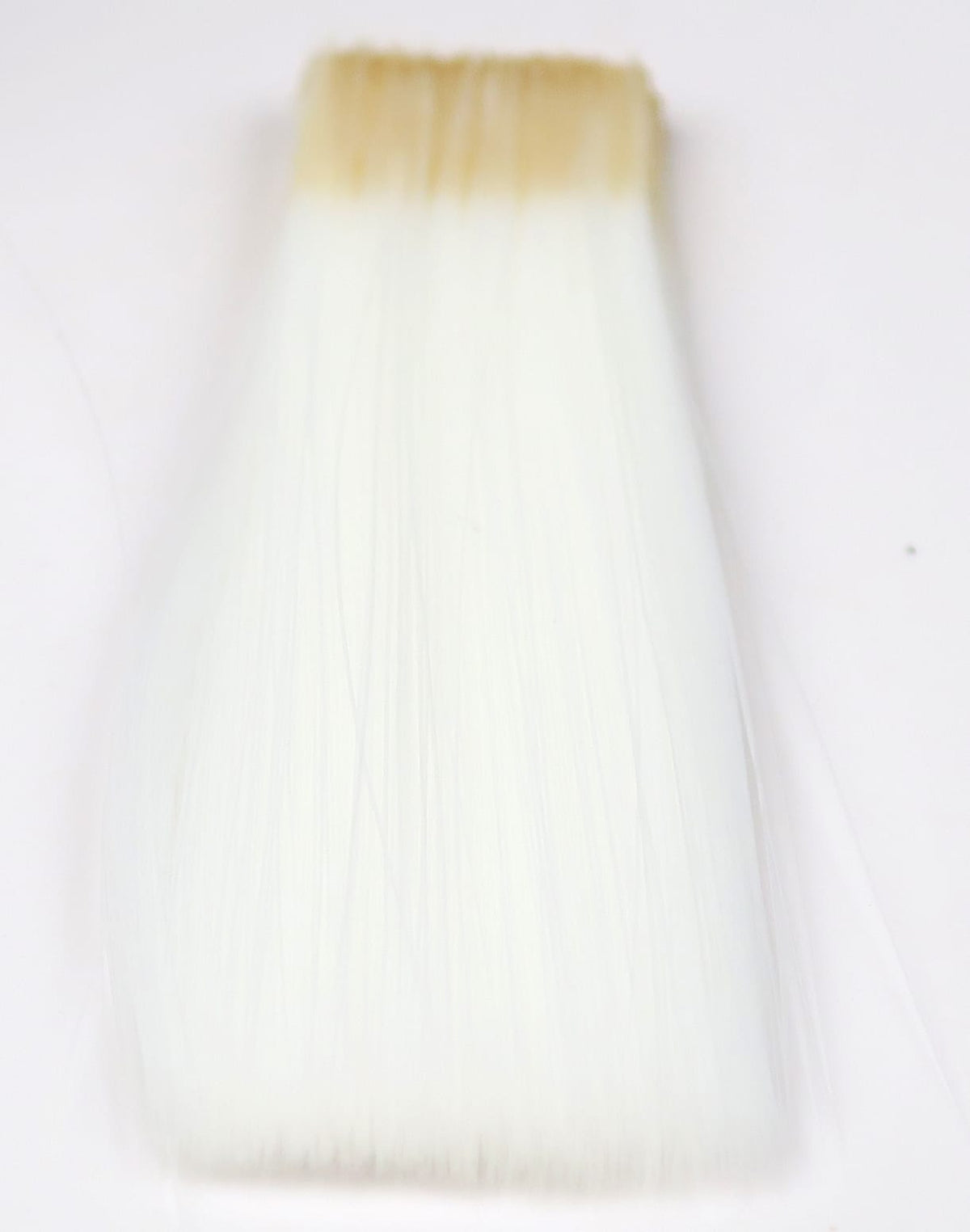 Hareline mayfly tails bundle of long white synthetic fibers with tan root band for fly tying