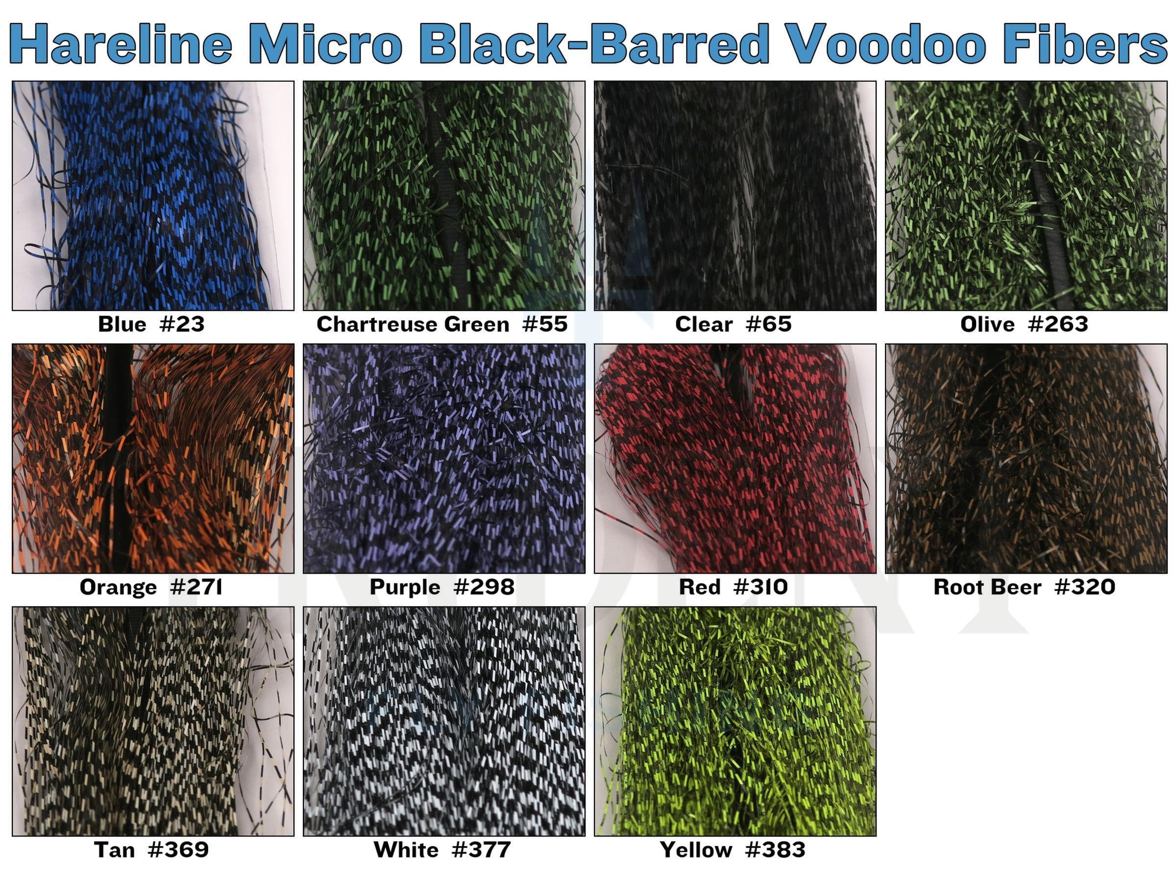 Hareline Micro Black-Barred Voodoo Fibers