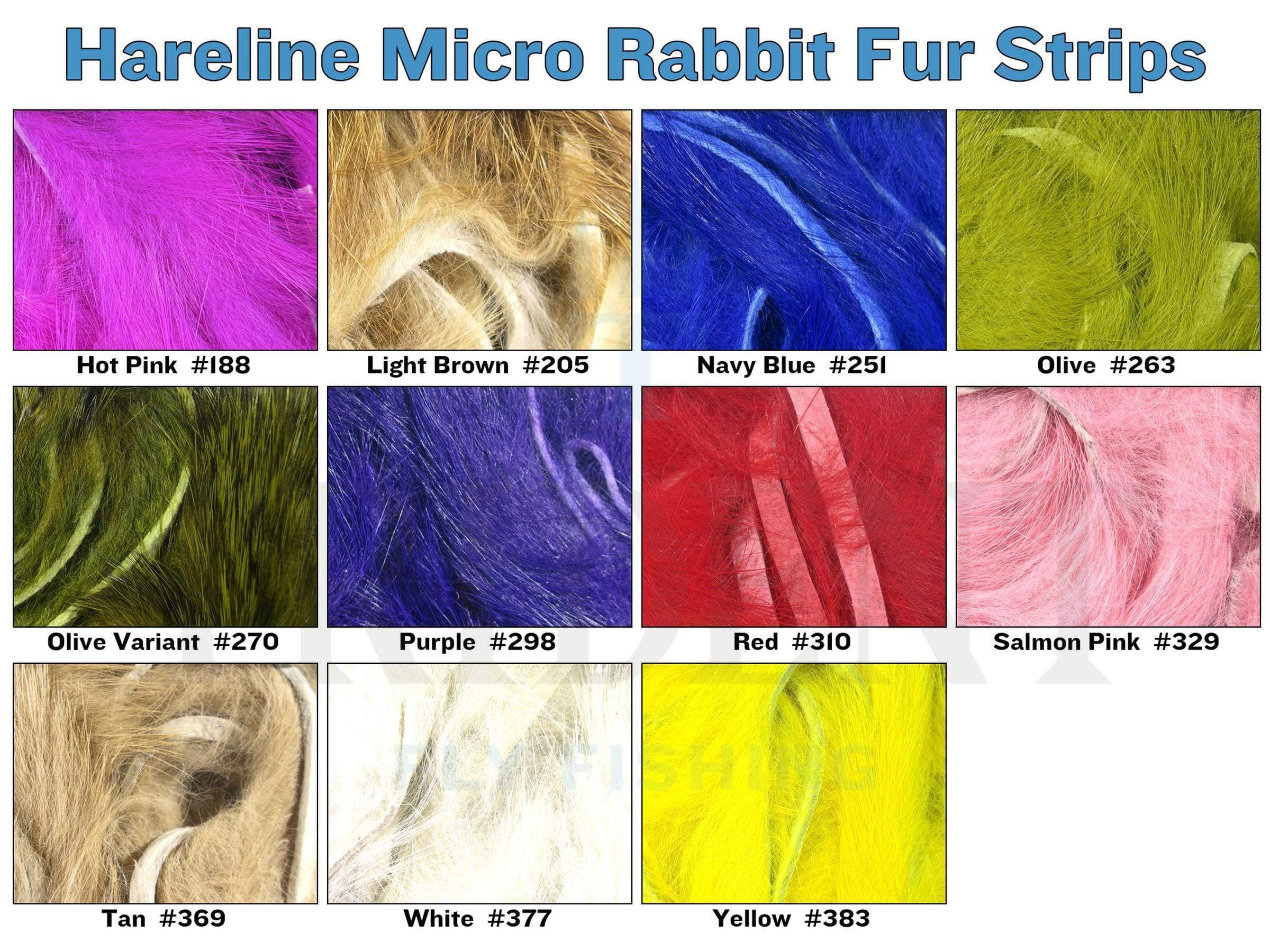 Hareline Micro Rabbit Fur Strips