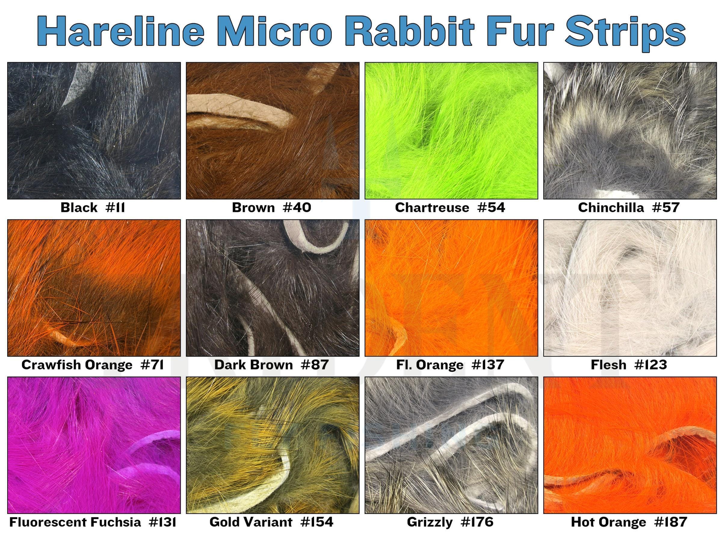 Hareline Micro Rabbit Fur Strips