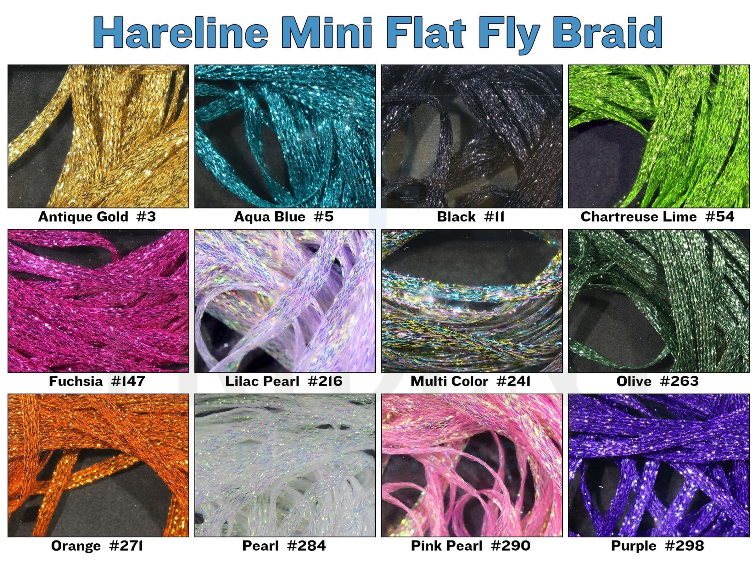 Hareline Mini Flat Fly Braid