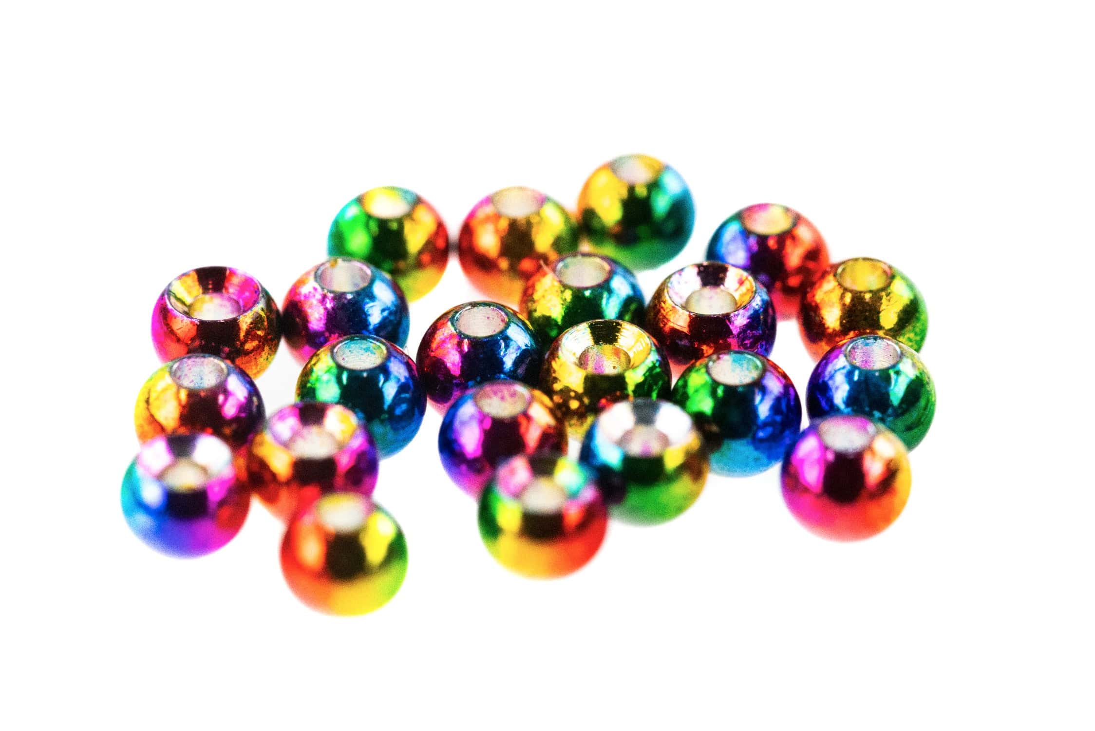 Hareline Multihued Rainbow Brass Beads
