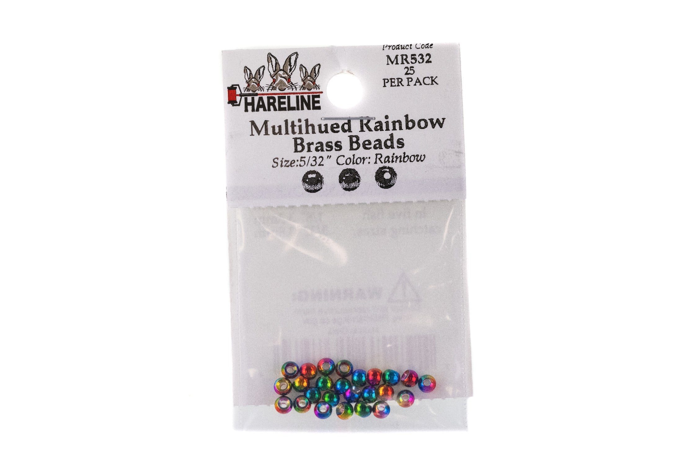 Hareline Multihued Rainbow Brass Beads