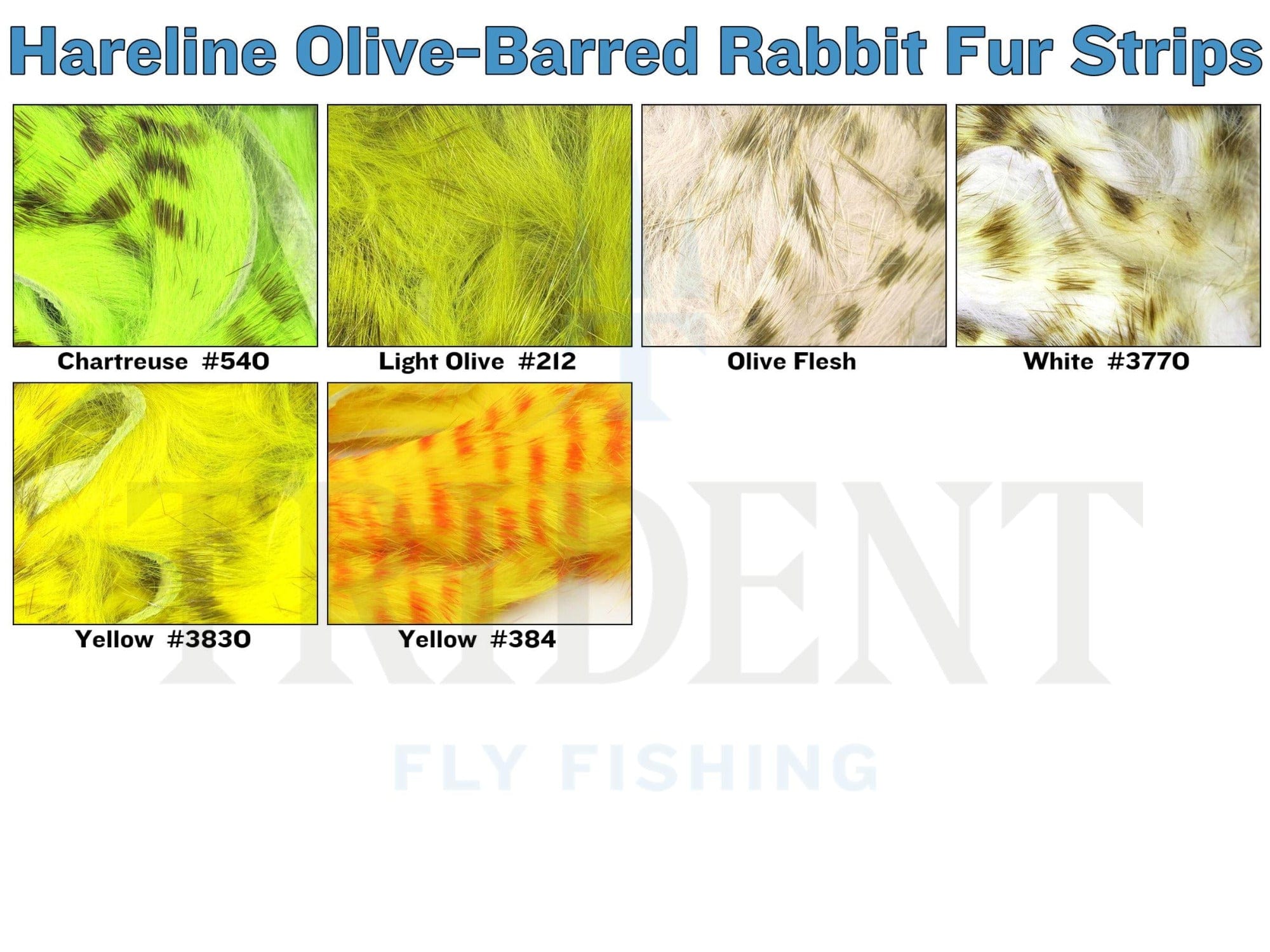 Hareline Olive-Barred Rabbit Fur Strips