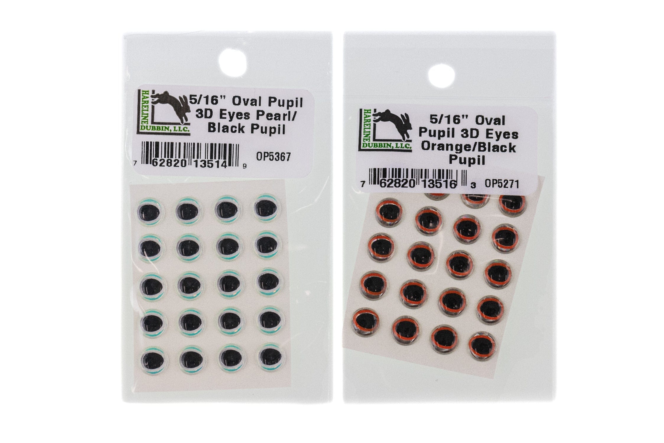 Hareline Oval Pupil 3D Adhesive Eyes