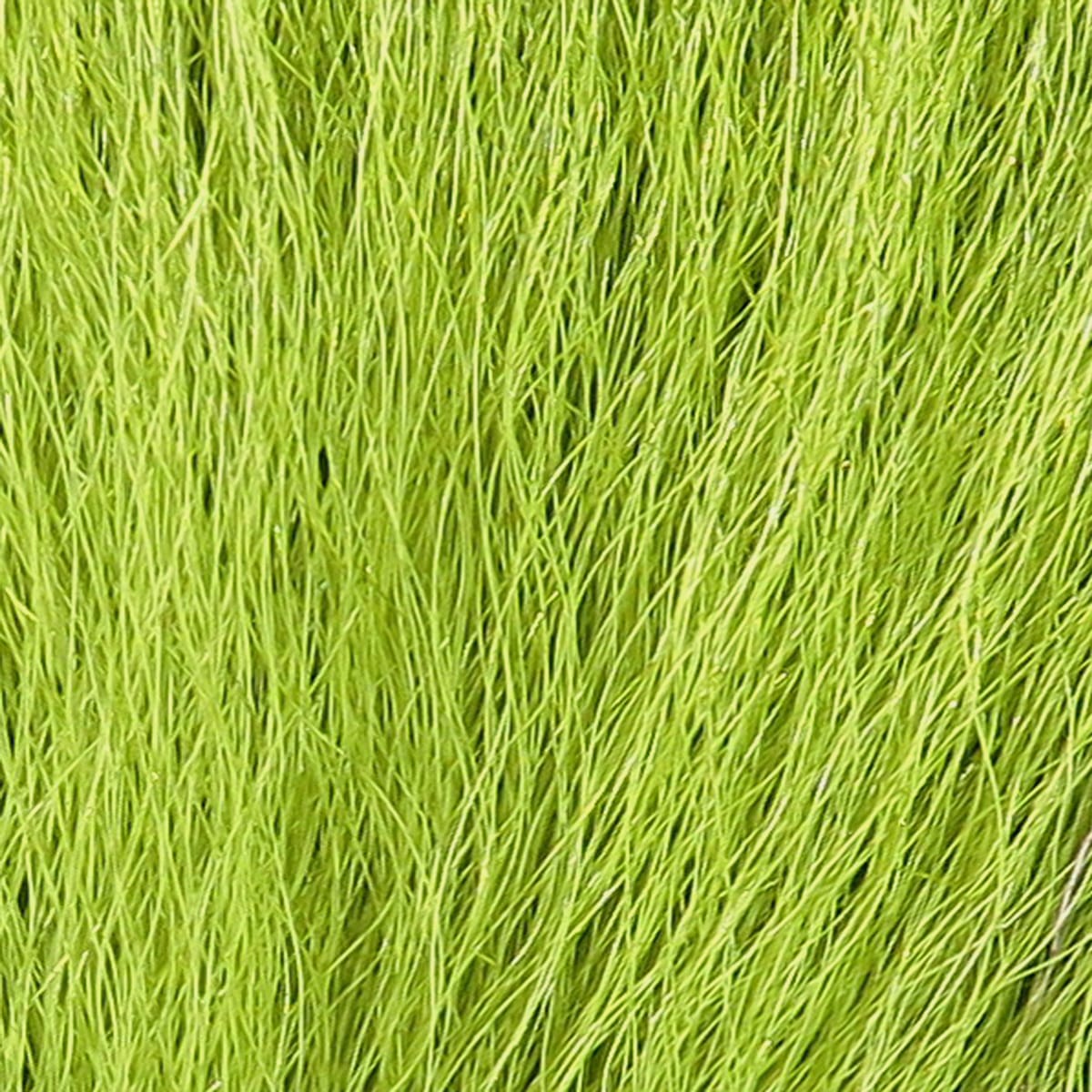 Pastel chartreuse Northern bucktail hair, fine long deer fibers with soft fluffy texture for fly tying