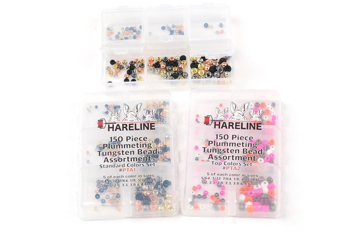Hareline Plummeting Tungsten Bead 150 Piece Assortment