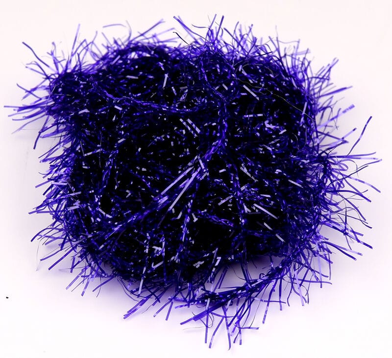 Hareline Polar Chenille deep purple metallic fuzzy tinsel bundle for fly tying