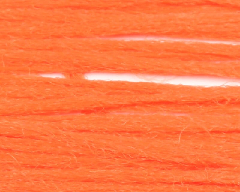 Hareline polypropylene floating yarn bright fluorescent orange fibrous synthetic strands for fly tying