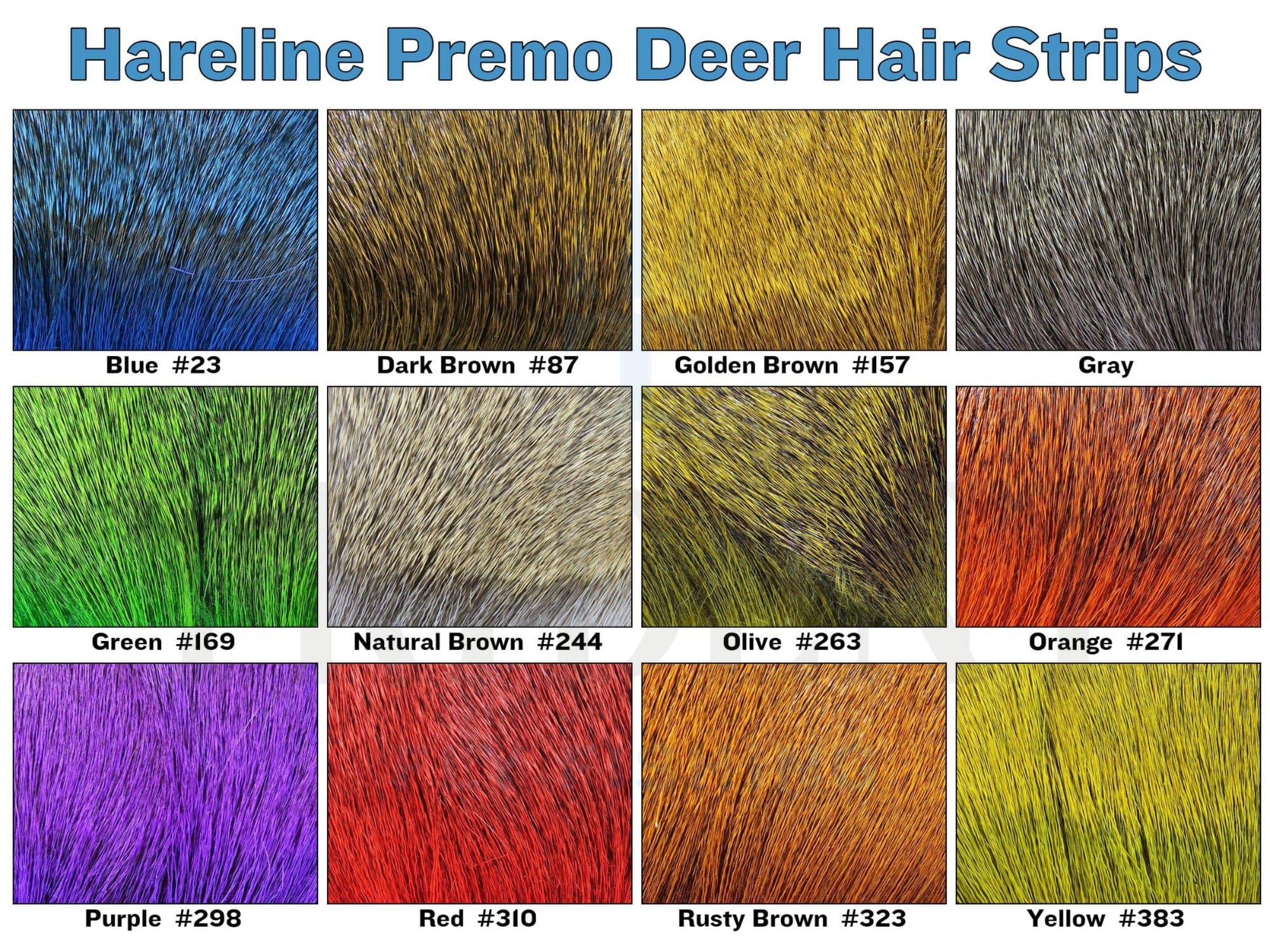 Hareline Premo Deer Hair Strips