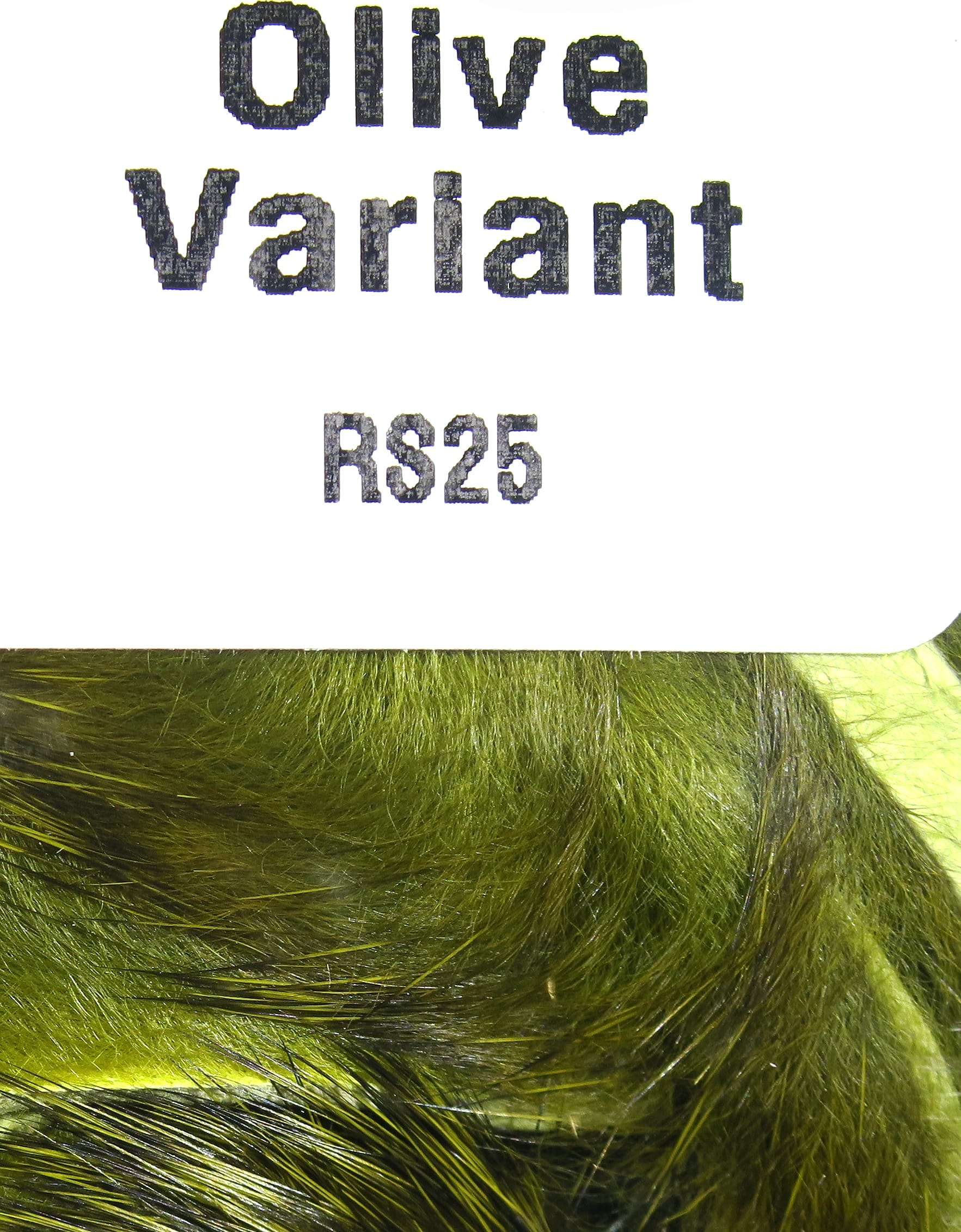 Hareline olive green rabbit fur strips with soft dense underfur and long guard hairs for fly tying
