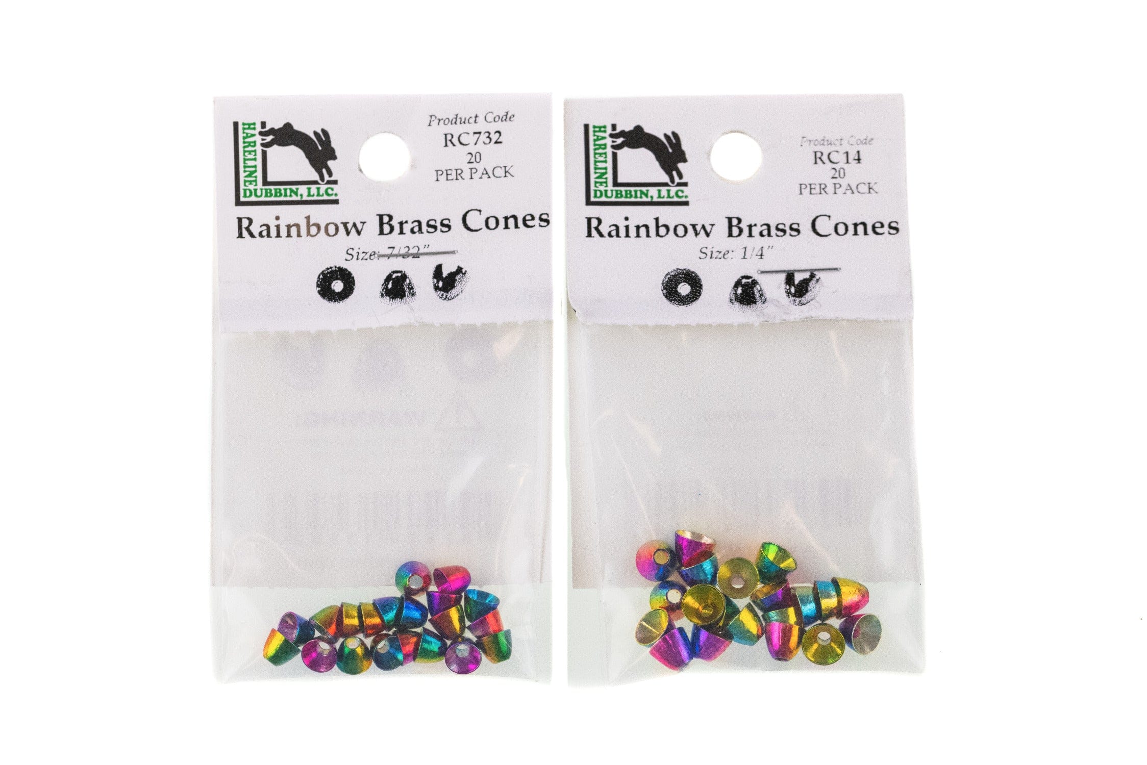 Hareline Rainbow Brass Cones
