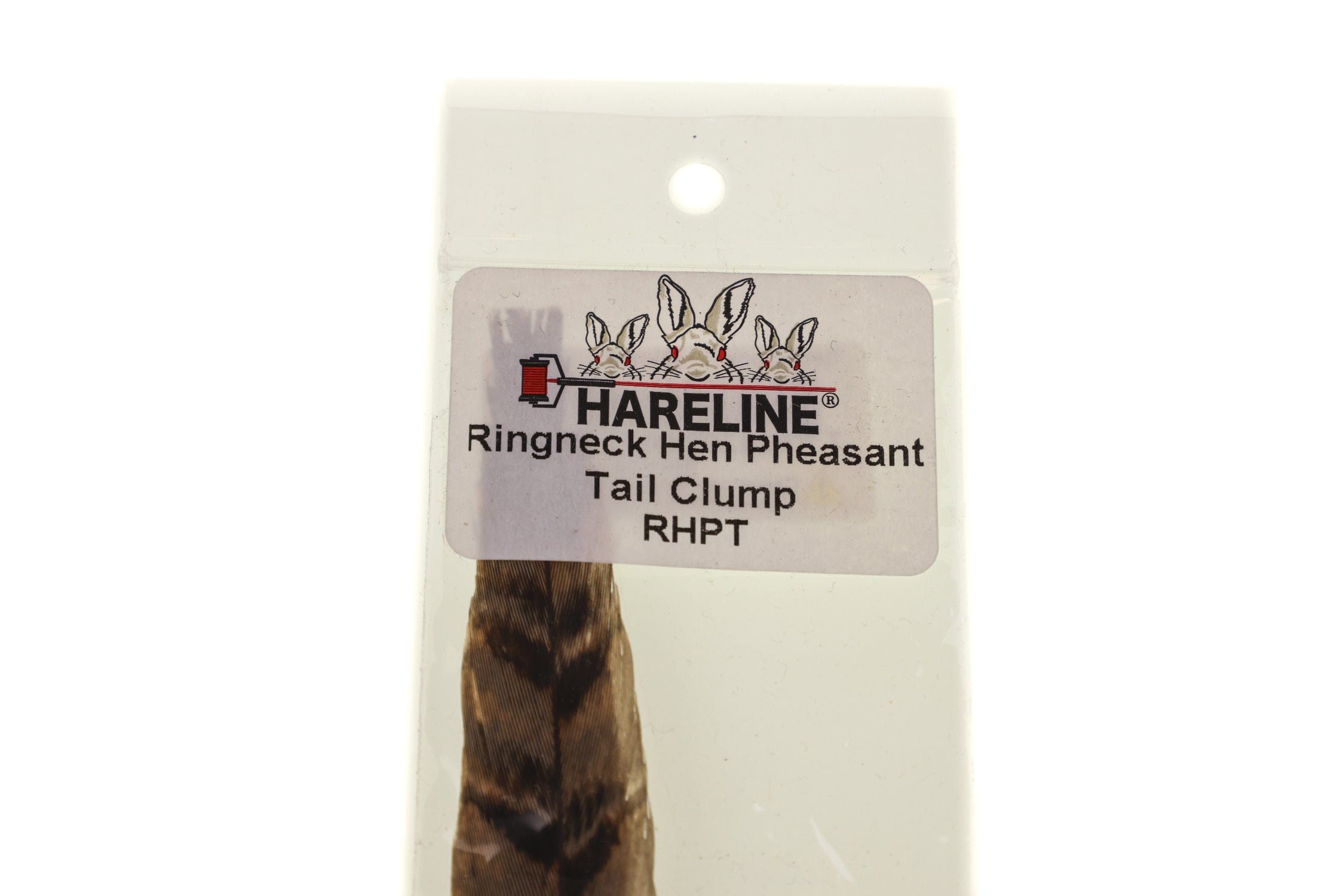 Hareline packaged Ringneck hen pheasant tail clump with natural mottled brown feathers for fly tying