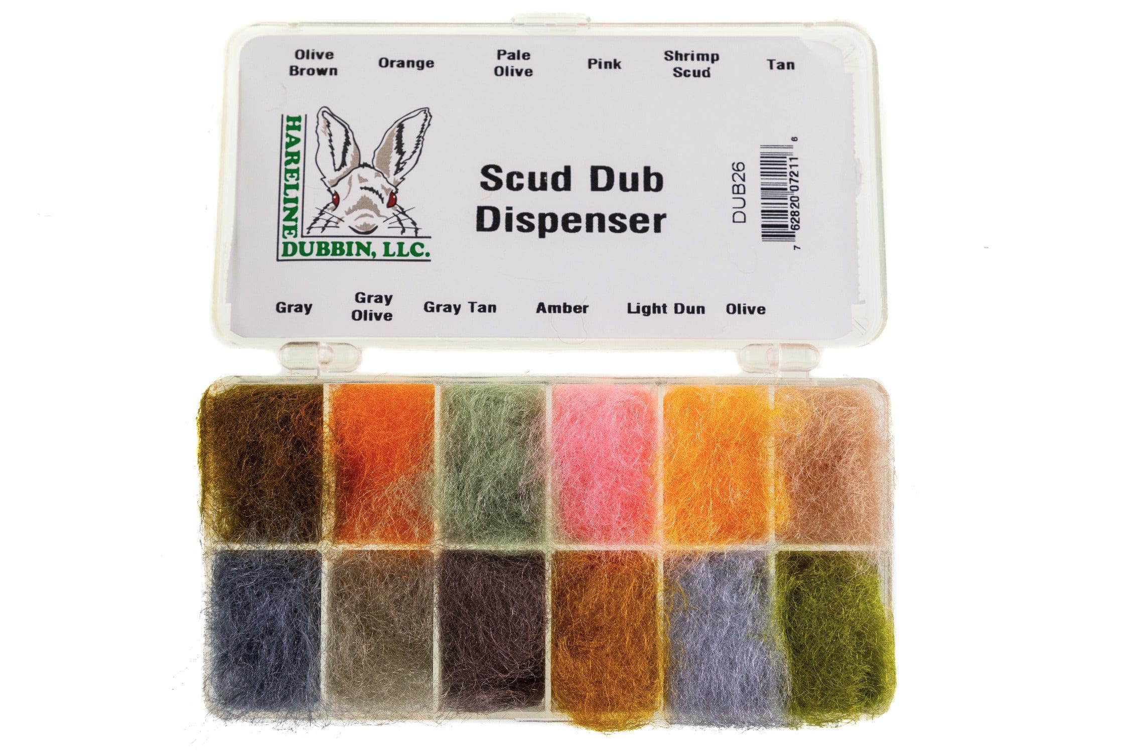 Hareline Scud Dub - Multi Color Assortment w/ Dispenser